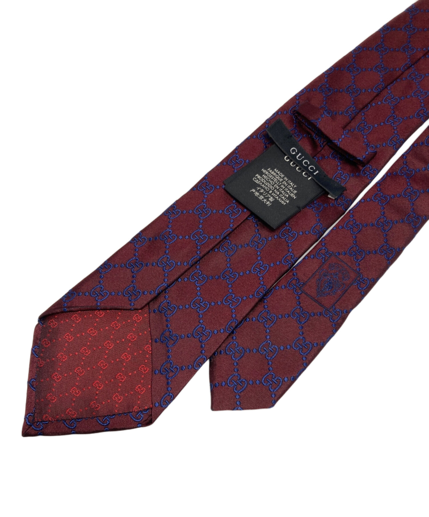 中古・古着通販】GUCCI (グッチ) ネクタイ レッド×ネイビー サイズ:148