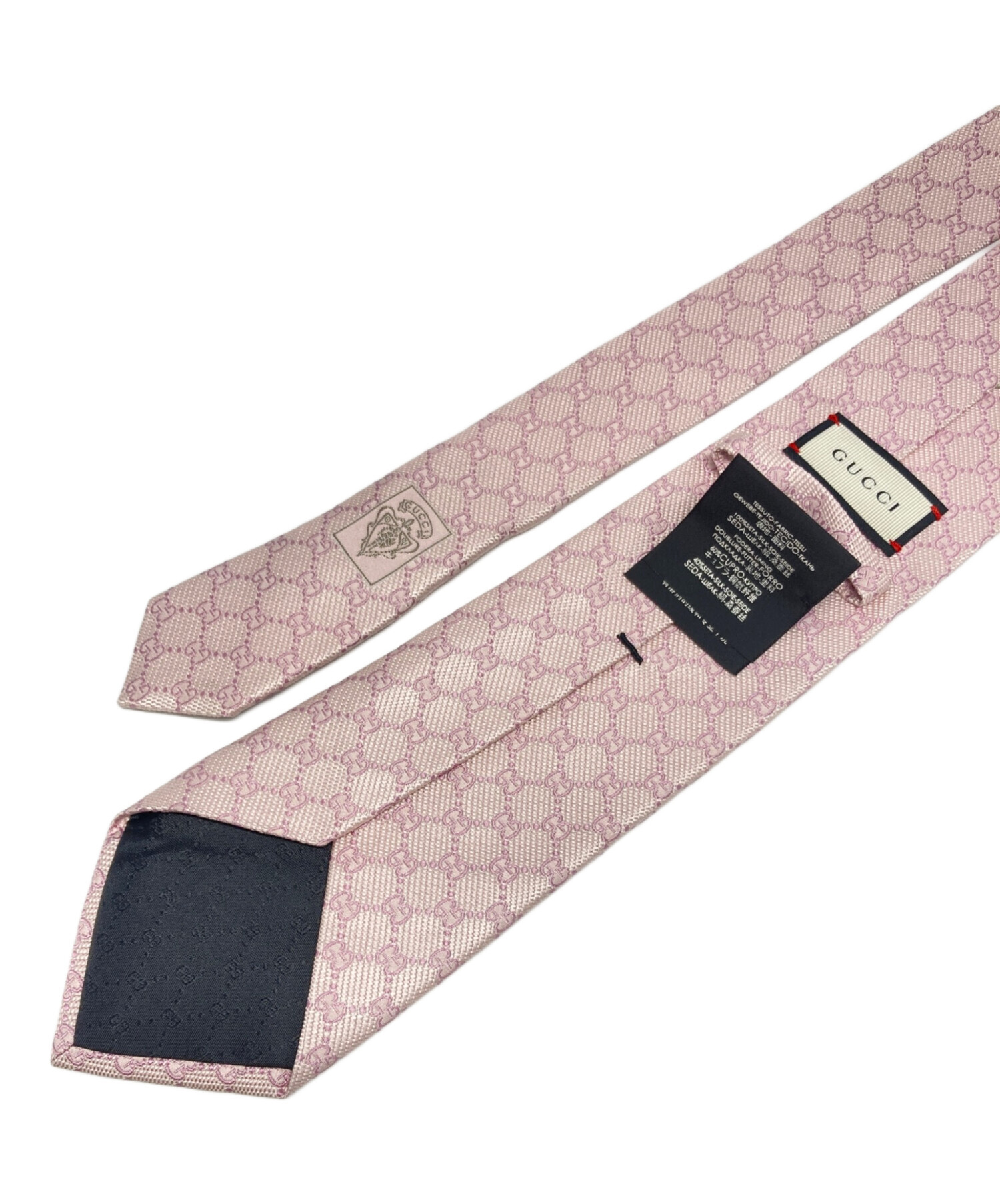 中古・古着通販】GUCCI (グッチ) ネクタイ ピンク サイズ:148×8cm