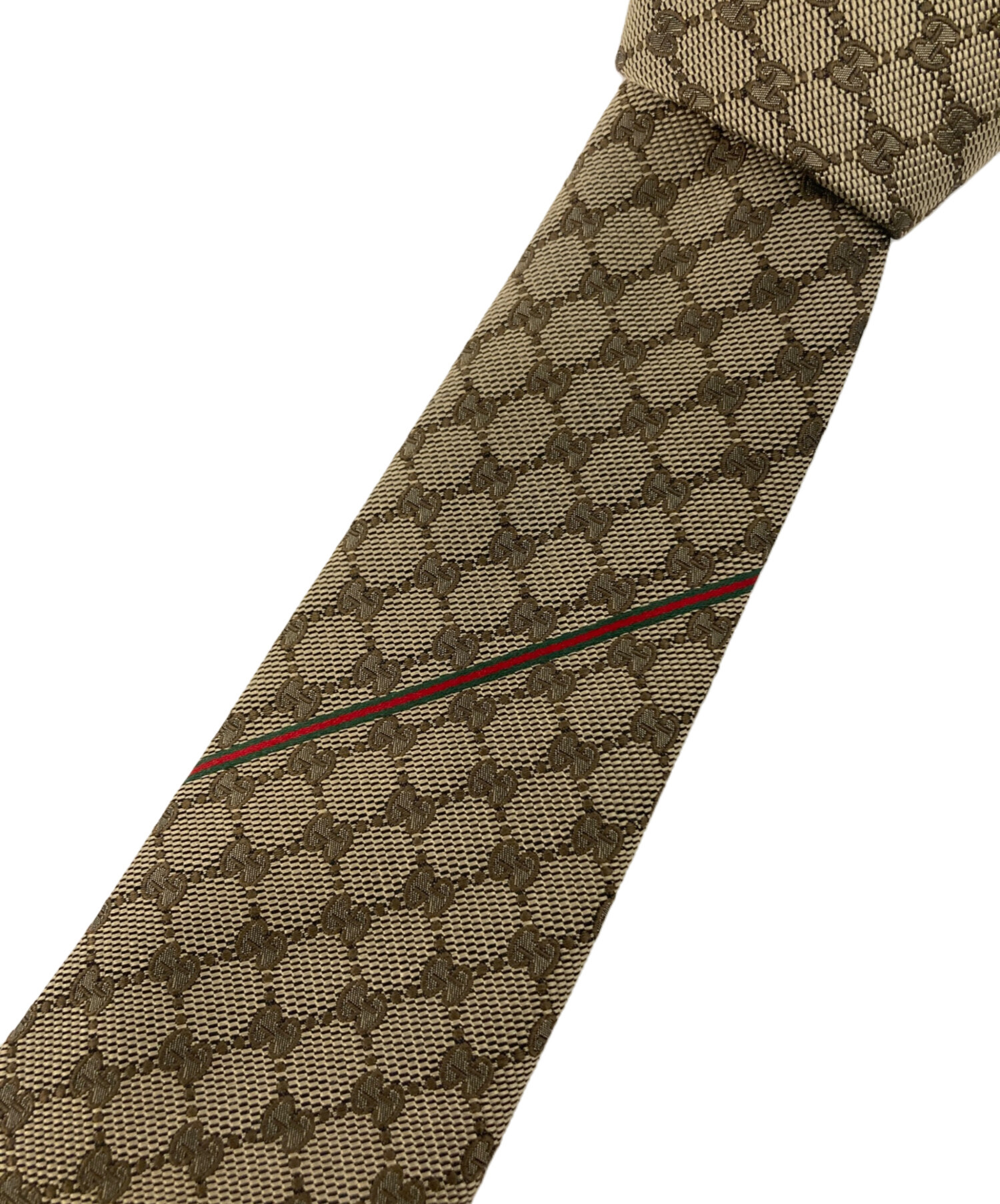 中古・古着通販】GUCCI (グッチ) ネクタイ ベージュ サイズ:148×8cm