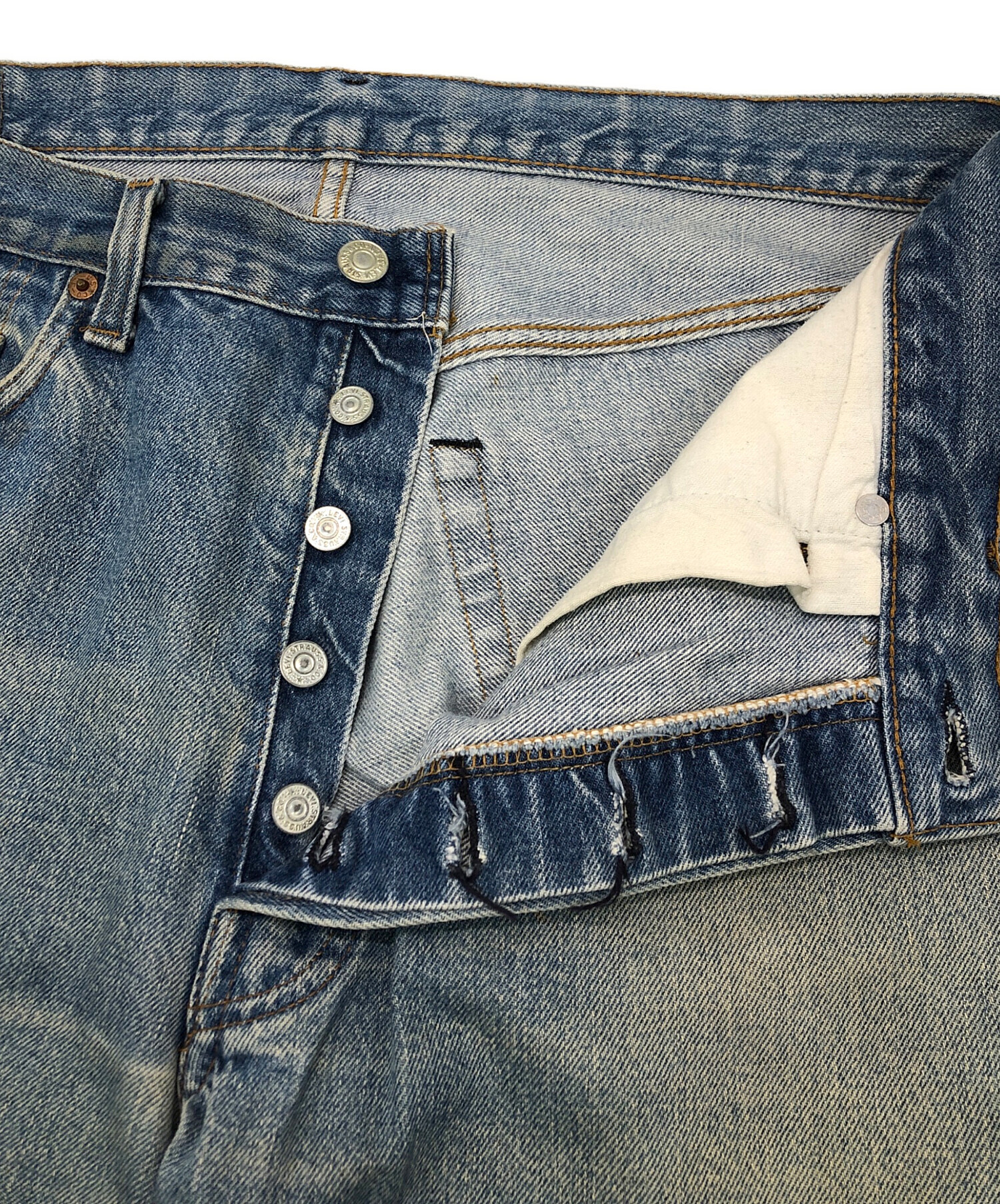 中古・古着通販】LEVI'S (リーバイス) 501赤耳デニムパンツ ブルー