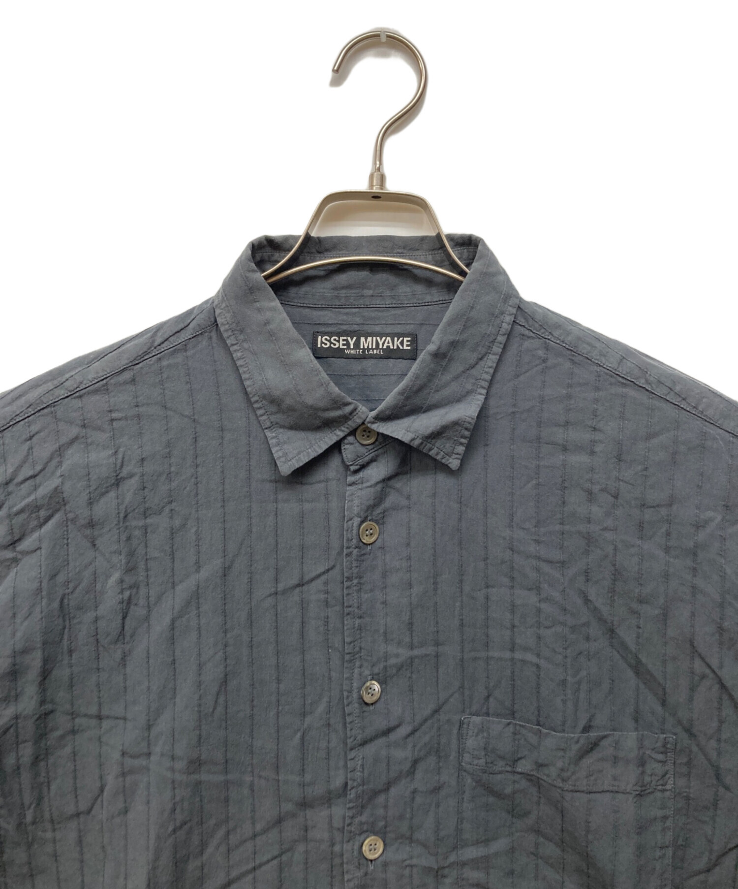 中古・古着通販】ISSEY MIYAKE (イッセイミヤケ) 半袖ストライプ 