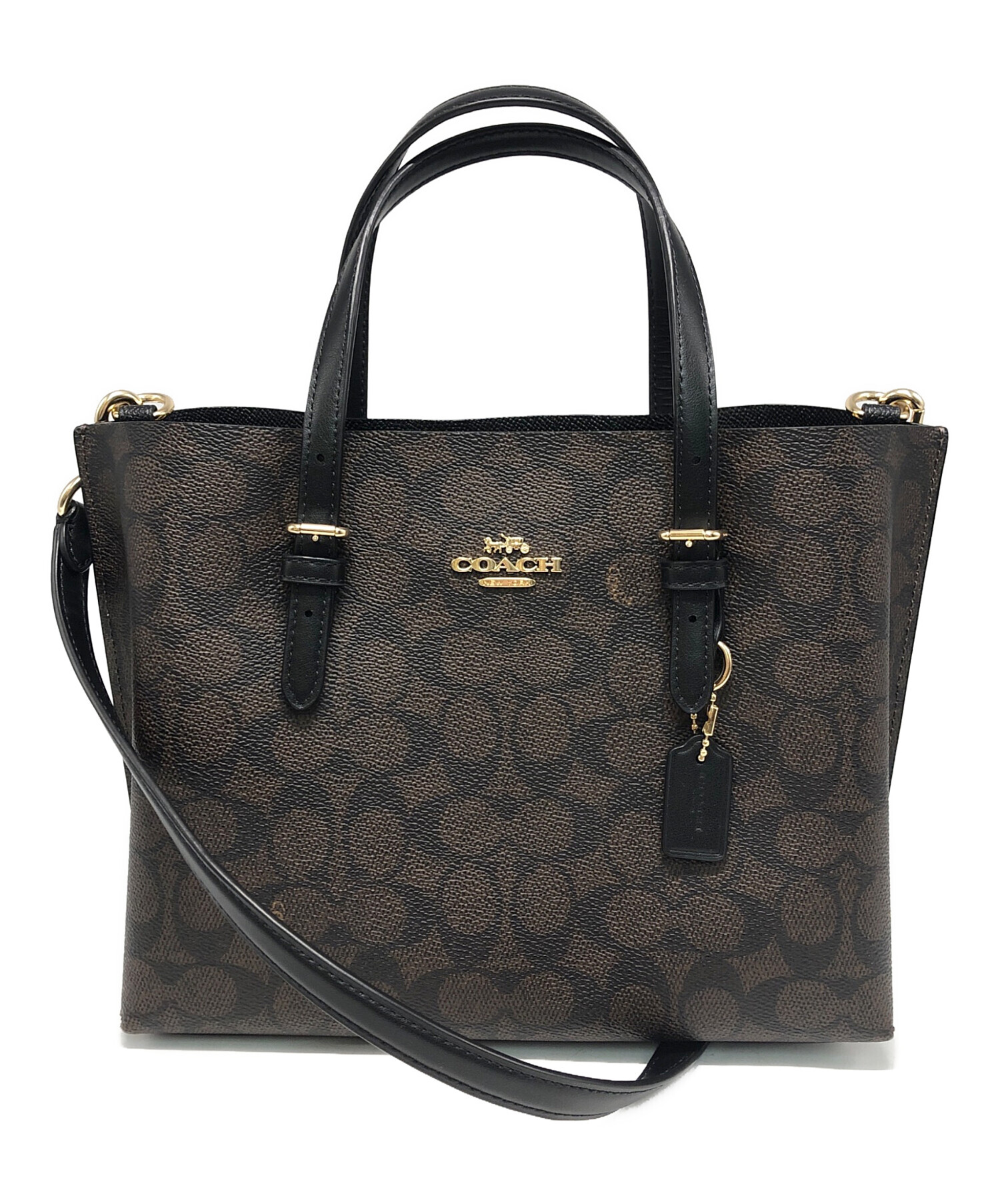 YUMI　COACH モリー トート バッグ シグネチャー 中古・古着通販】COACH (コーチ) モリー トート バッグ 25