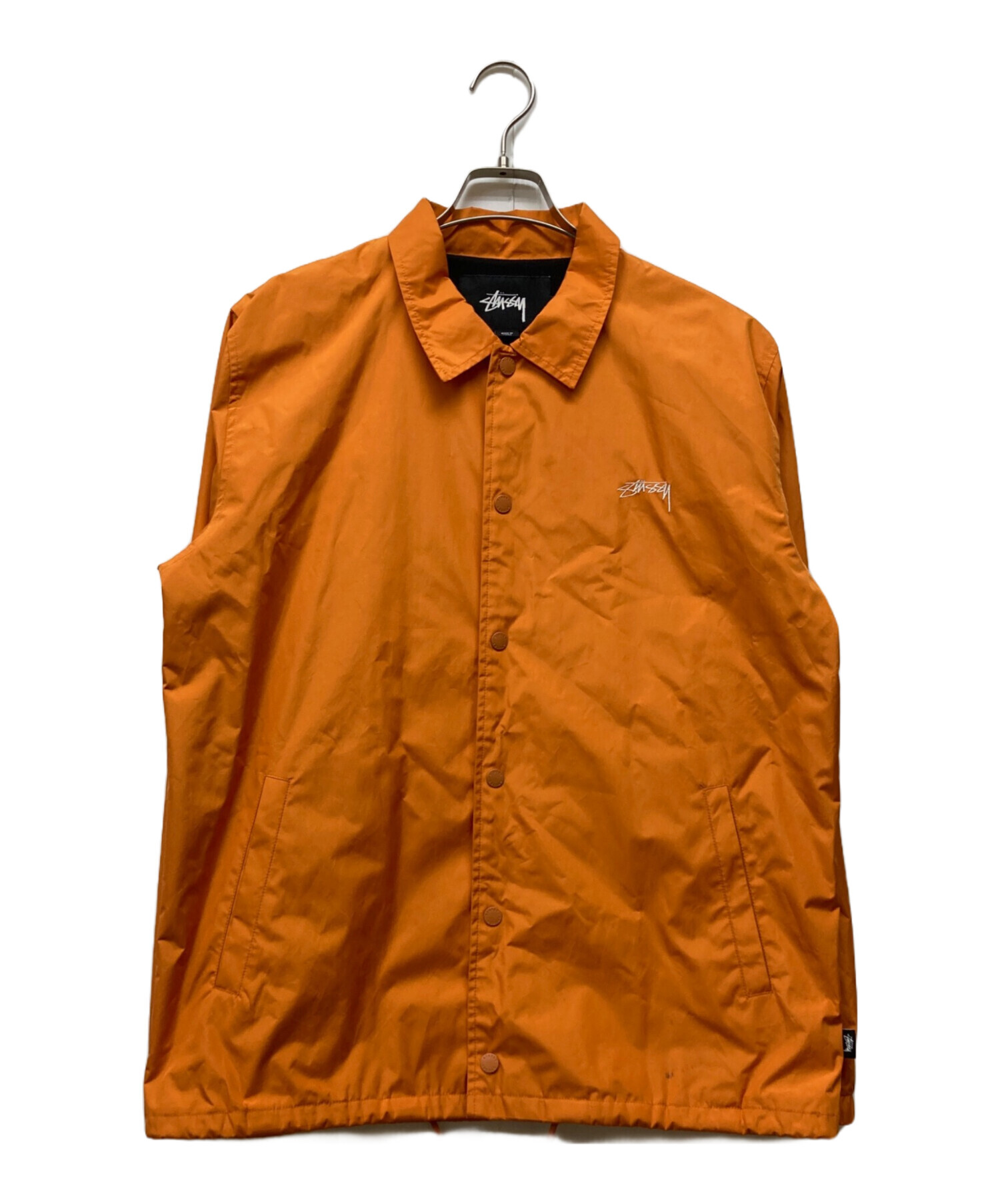 stussy ステューシー  コーチジャケット　サイズM オレンジ 中古・古着通販】stussy (ステューシー) コーチジャケット オレンジ