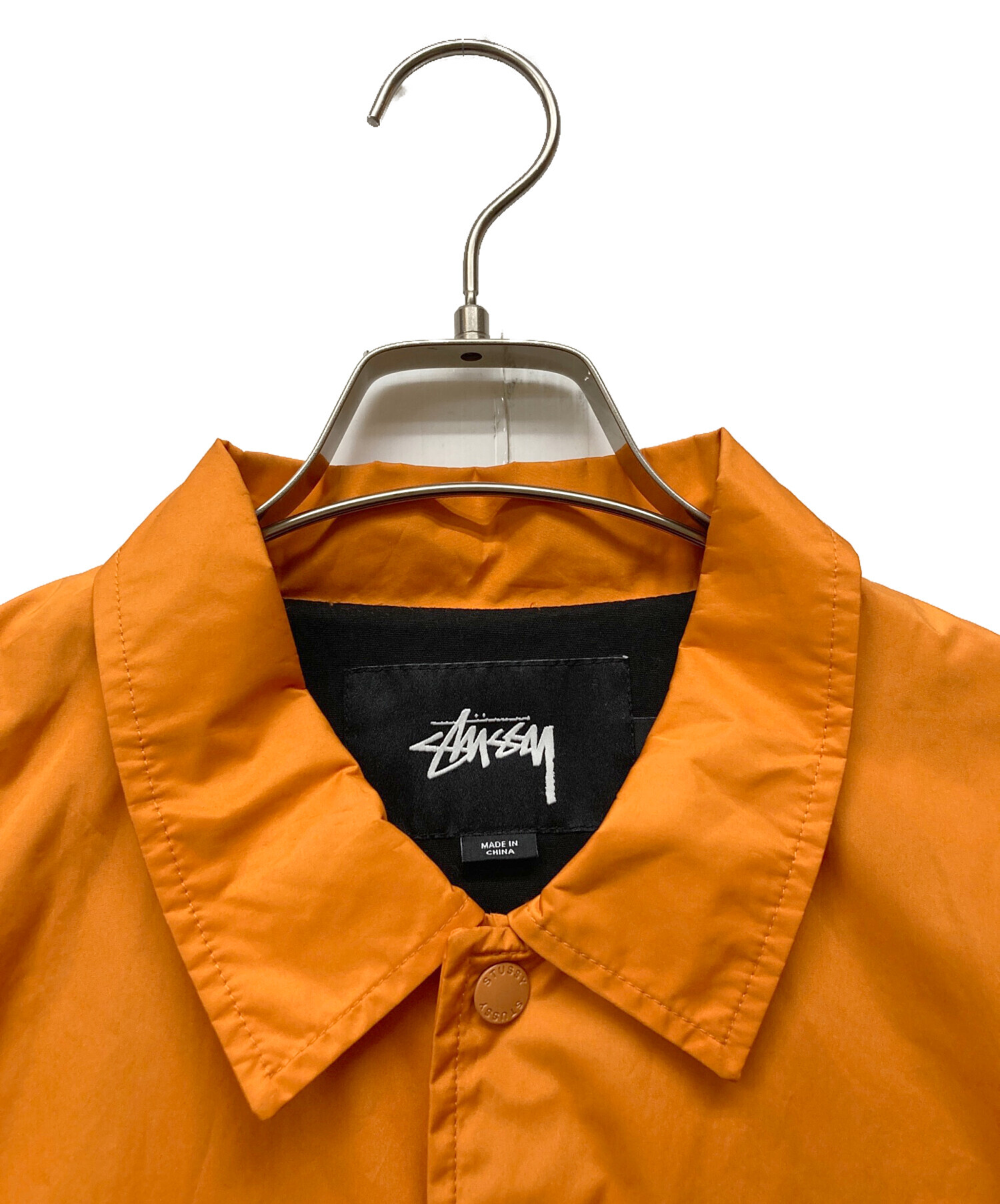 stussy ステューシー  コーチジャケット　サイズM オレンジ 中古・古着通販】stussy (ステューシー) コーチジャケット オレンジ