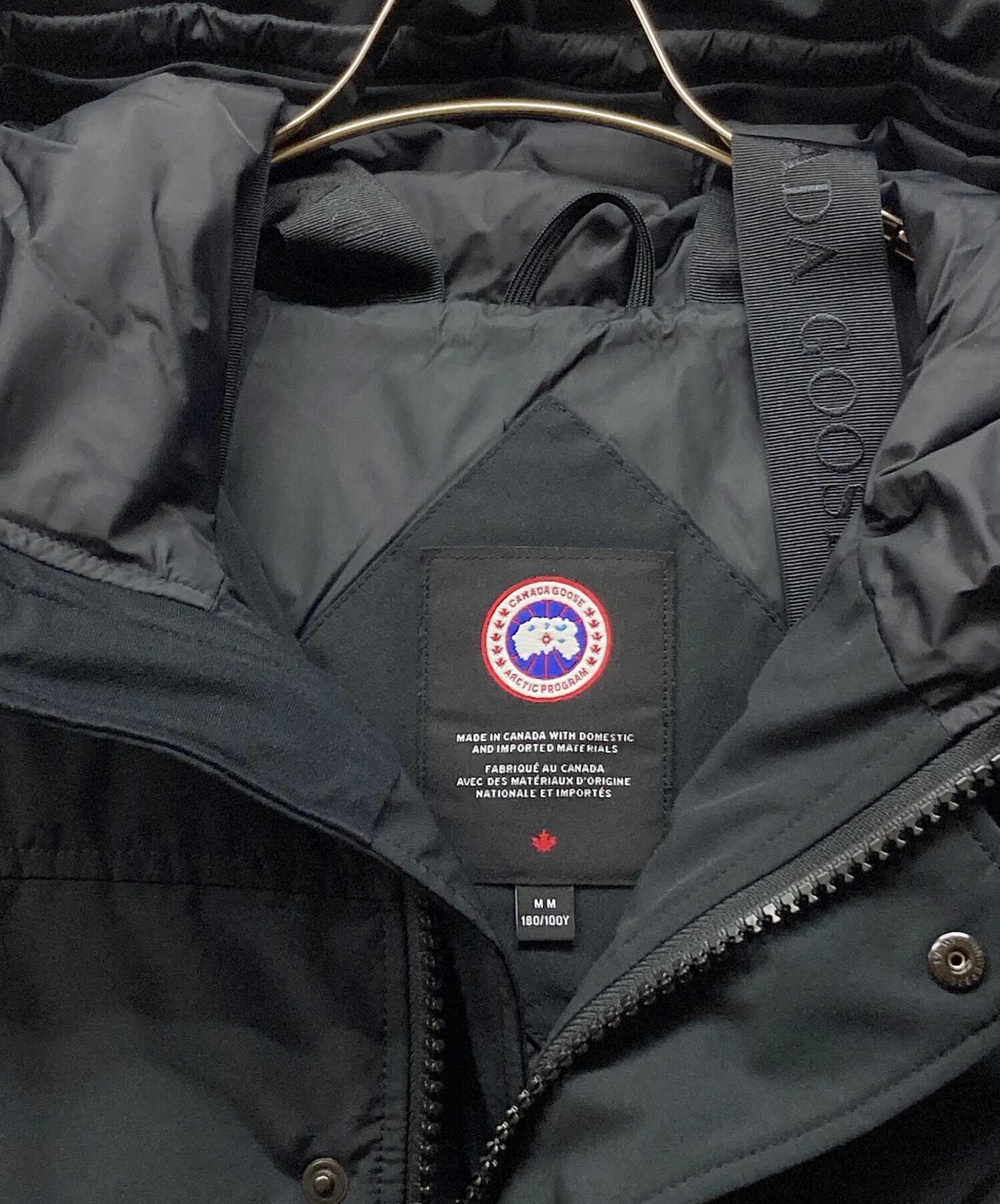未使用級   マクミランパーカ ブラックレーベル ワッペン 未使用級 CANADA GOOSE マクミランパーカ ブラックレーベル ワッペン
