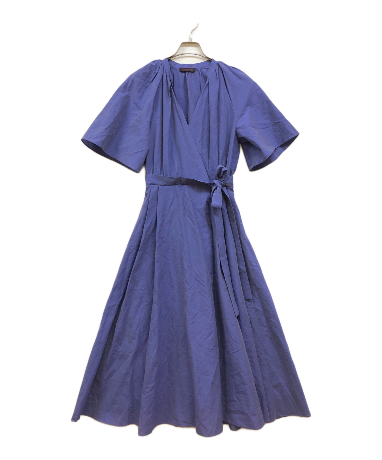 トゥモローランドコレクション ワンピース ネイビー 34 定価50,600円 中古・古着通販】TOMORROW LAND (トゥモローランド) コットンシルク