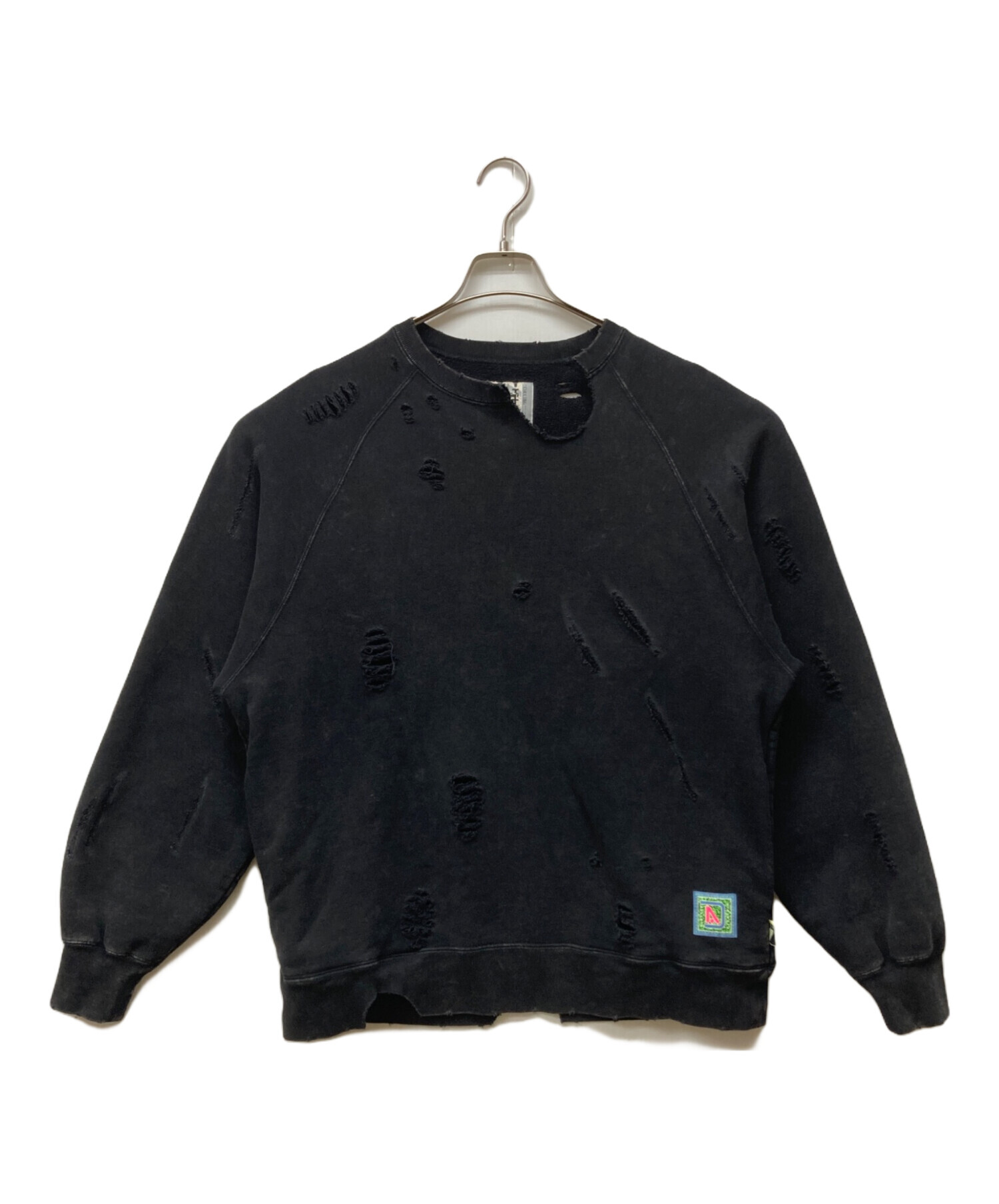 中古・古着通販】SSZ (エスエスズィー) 23SS BORO CREW ブラック