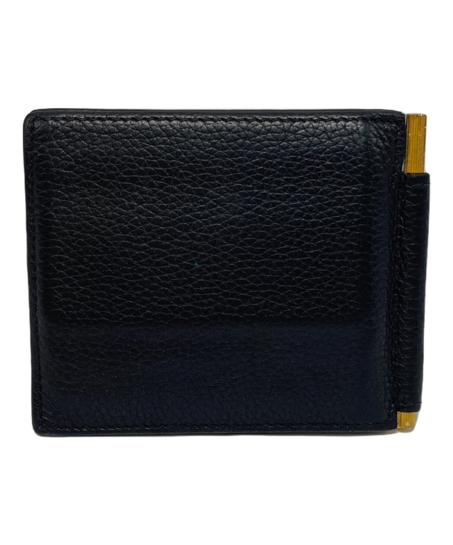 ＊新品同様　TOM FORD　マネークリップ　財布　ゴールド金具　ブラック 中古・古着通販】TOM FORD (トムフォード) マネークリップ ブラック