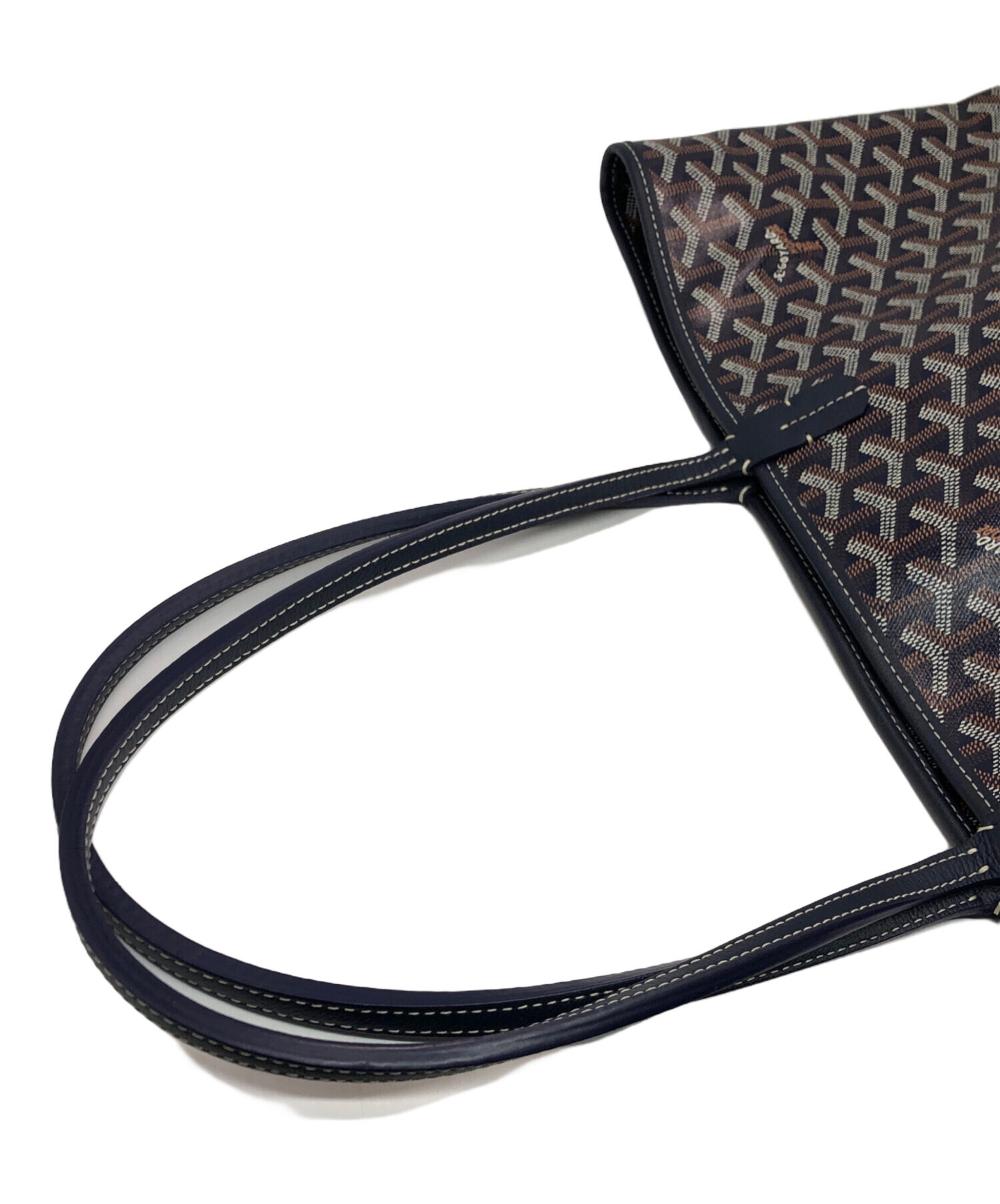 【中古】 GOYARD （ゴヤール） トートバッグ【専用です】 中古・古着通販】GOYARD (ゴヤール) トートバッグ ネイビー｜ブランド