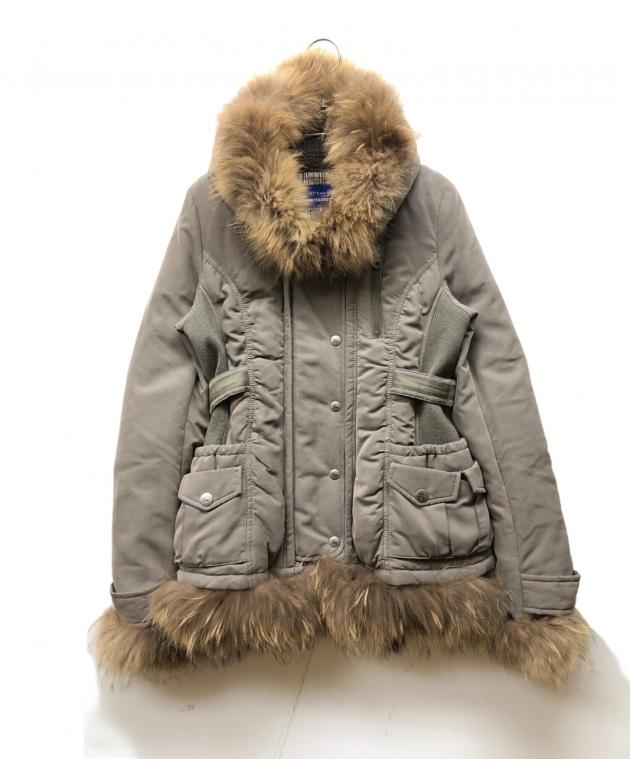 美品✨ バーバリーブルーレーベル ダウン タヌキ ファー ホースロゴ 38 BURBERRY BLUE LABEL - バーバリーブルーレーベル ダウンジャケット