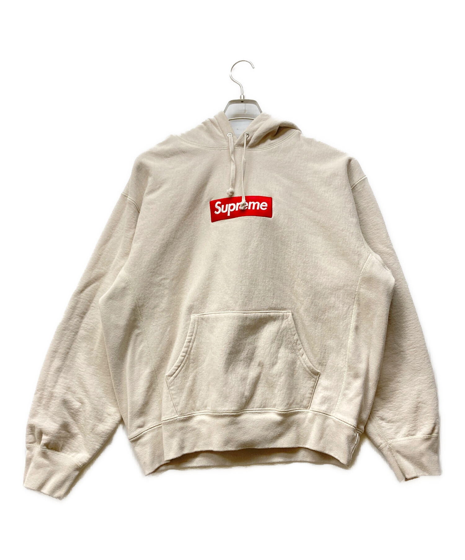 【美品】Supreme　シュプリーム ベージュ フード付きパーカー L　カナダ製 中古・古着通販】SUPREME (シュプリーム) Box Logo Hooded Sweatshirt