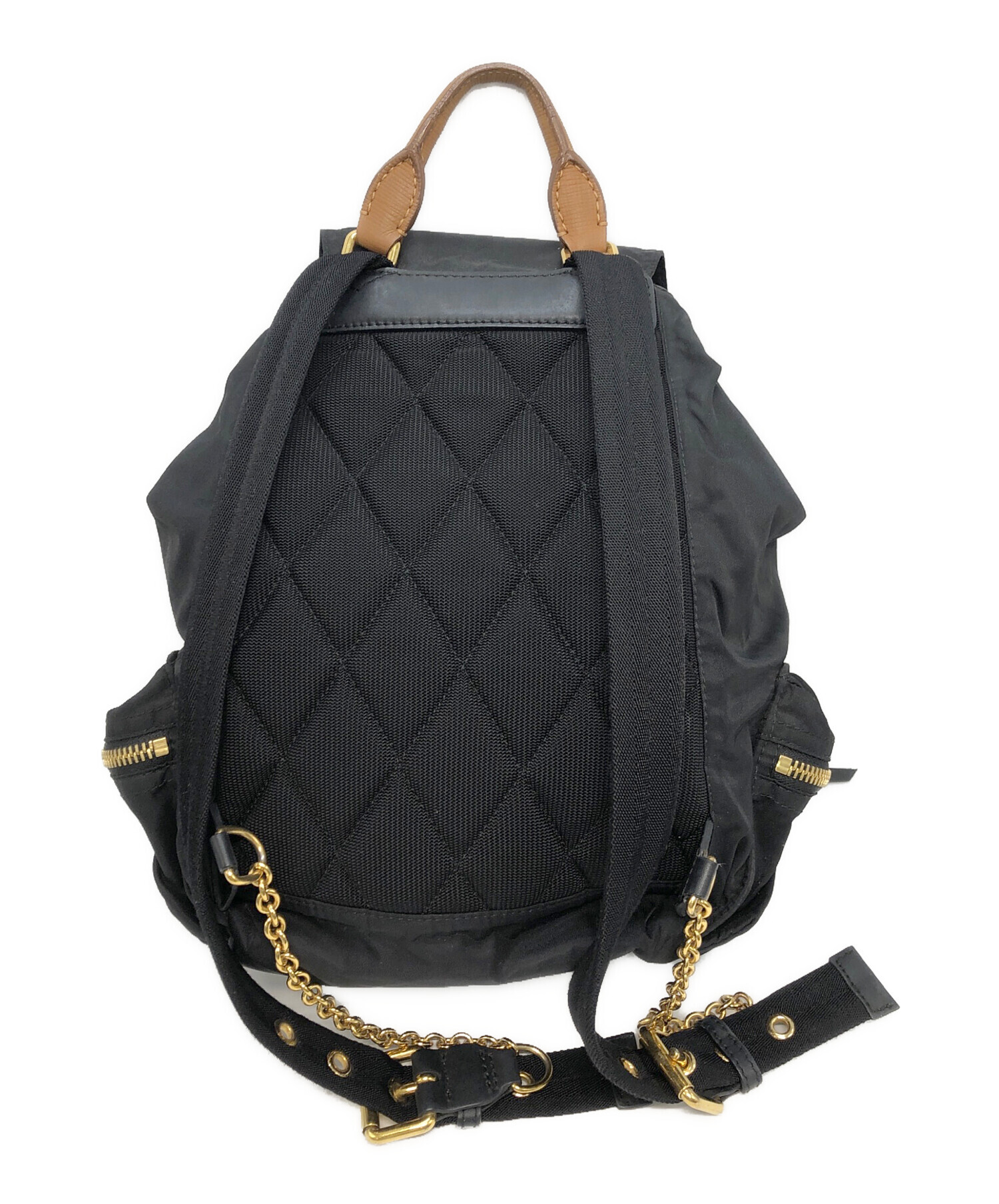 中古・古着通販】BURBERRY (バーバリー) チェーンリュック ブラック