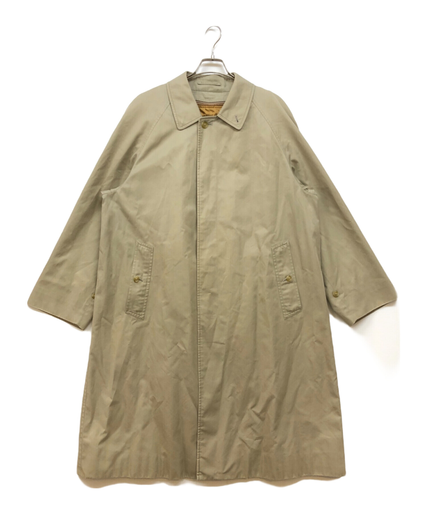 バーバリー ステンカラーコート ライナー脱着　ブラウン LL フード 中古・古着通販】Burberry's (バーバリー) ライナー付きステンカラー