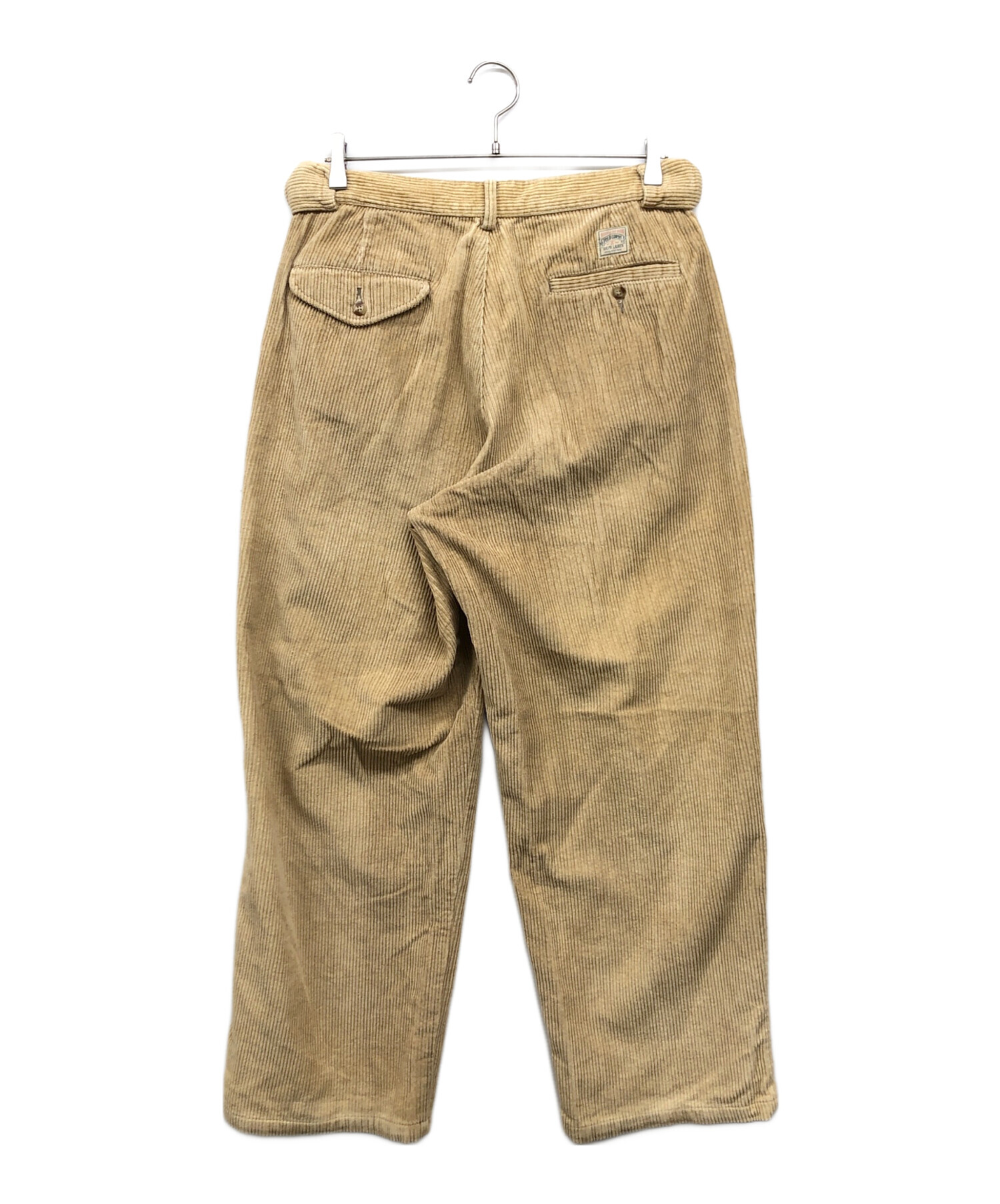 RRLコーデュロイパンツ ベージュ 中古・古着通販】POLO RALPH LAUREN (ポロ・ラルフローレン) 2タック