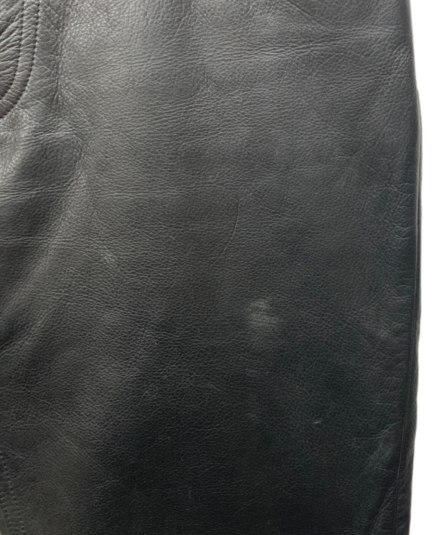 中古・古着通販】GAP (ギャップ) オールドレザーパンツ ブラック