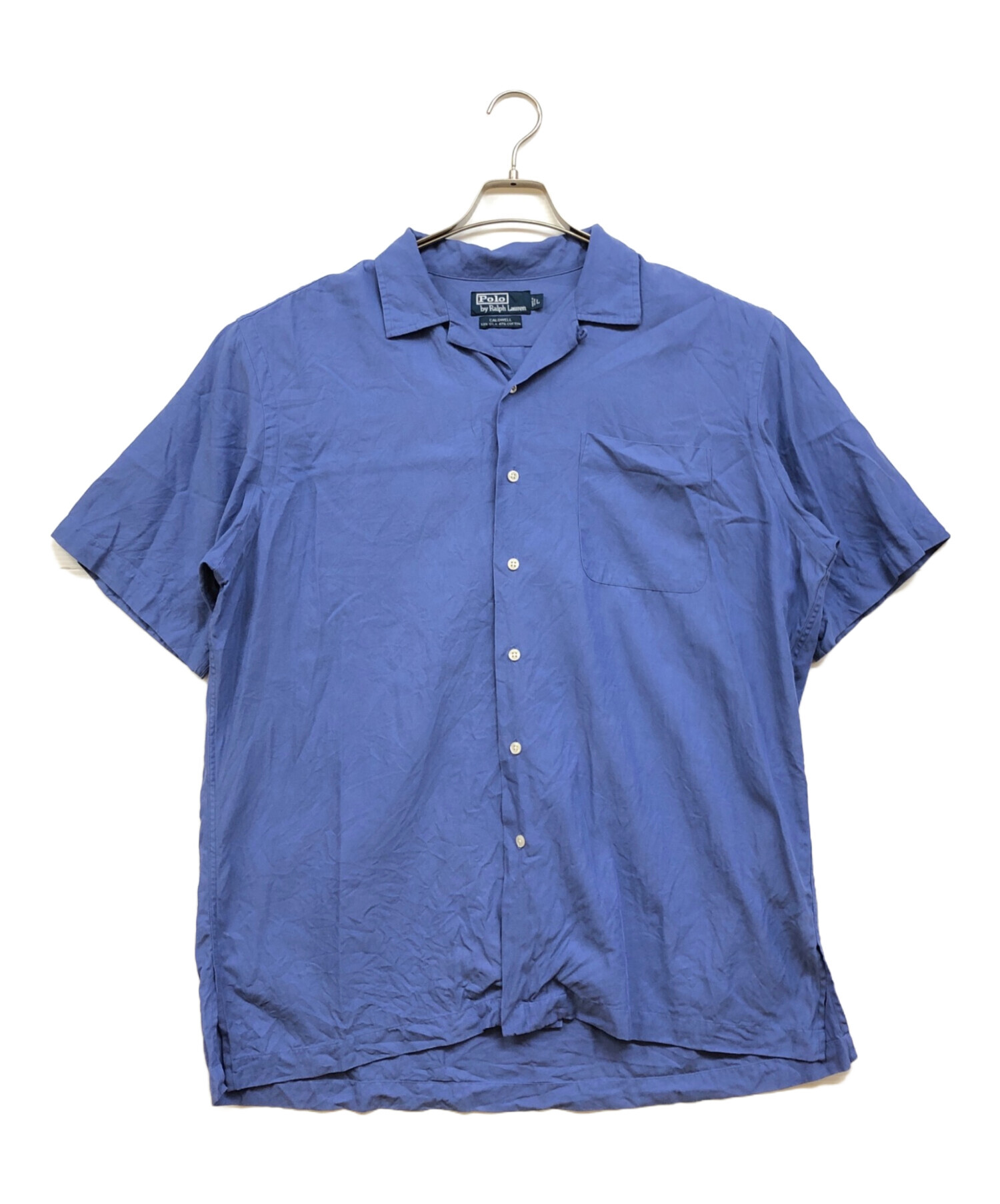 ポロ ラルフローレン caldwell オープンカラー 開襟 シャツ L 黄