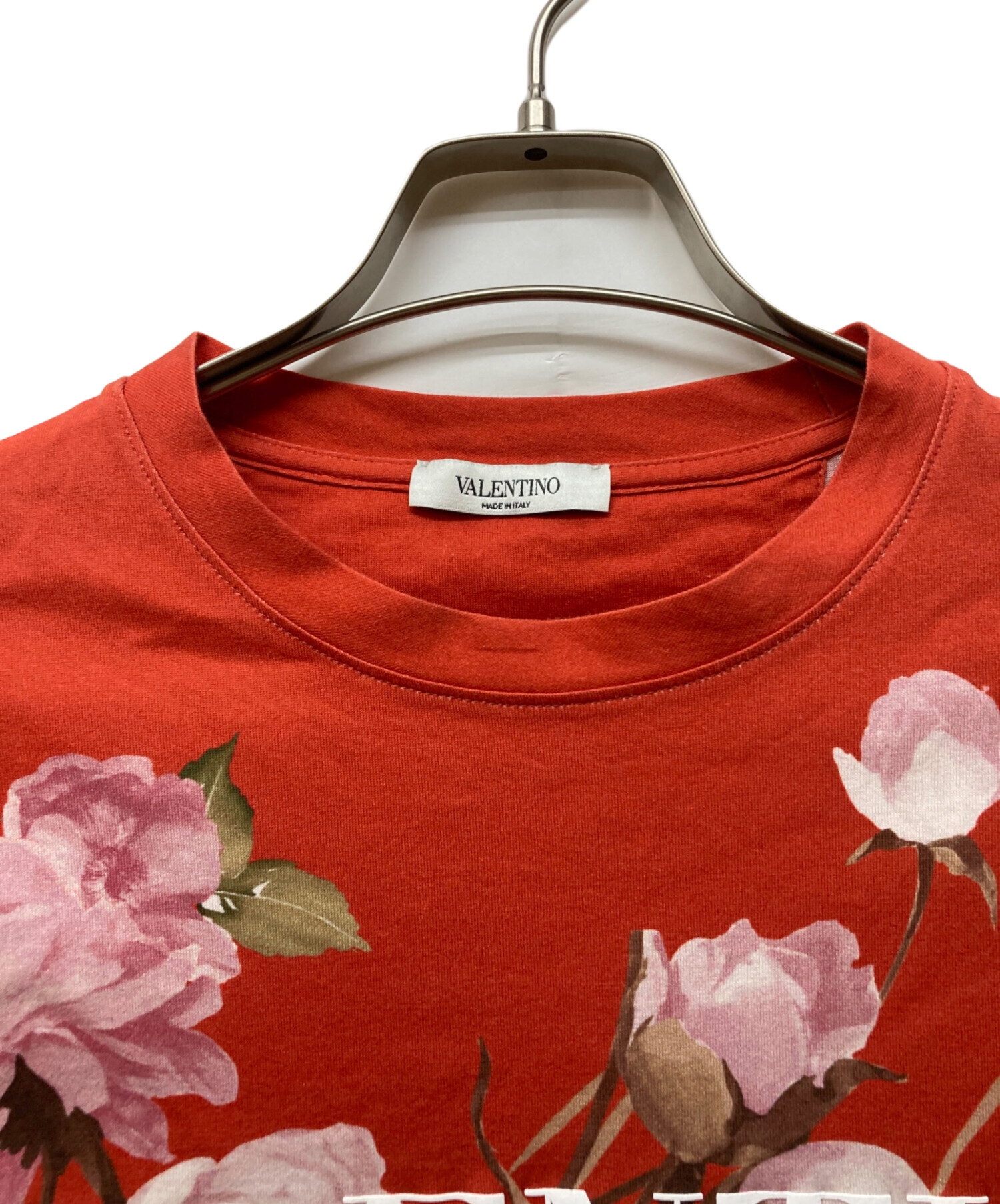 中古・古着通販】VALENTINO (ヴァレンティノ) Tシャツ レッド×イエロー