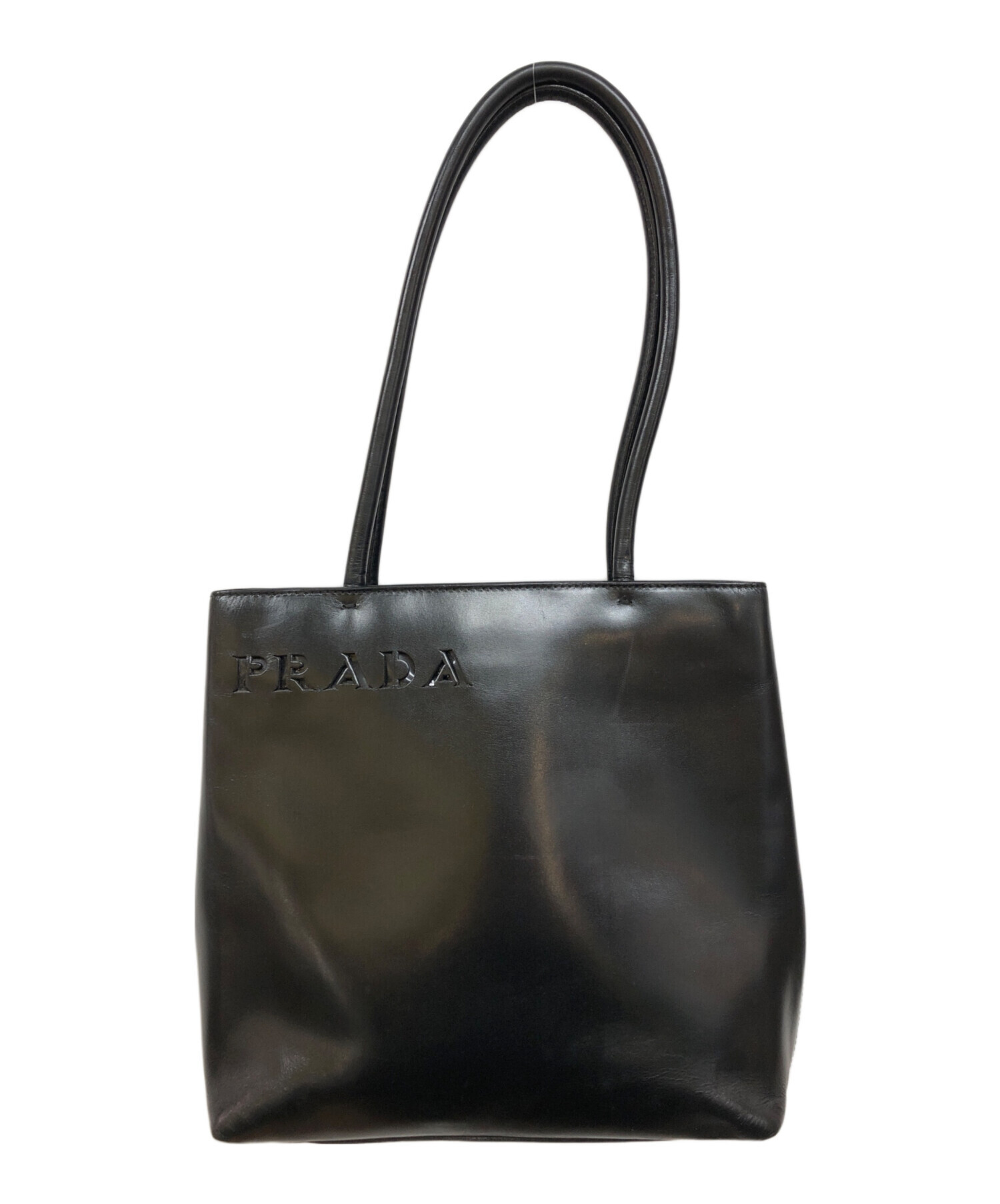 中古・古着通販】PRADA (プラダ) レザートートバッグ ブラック