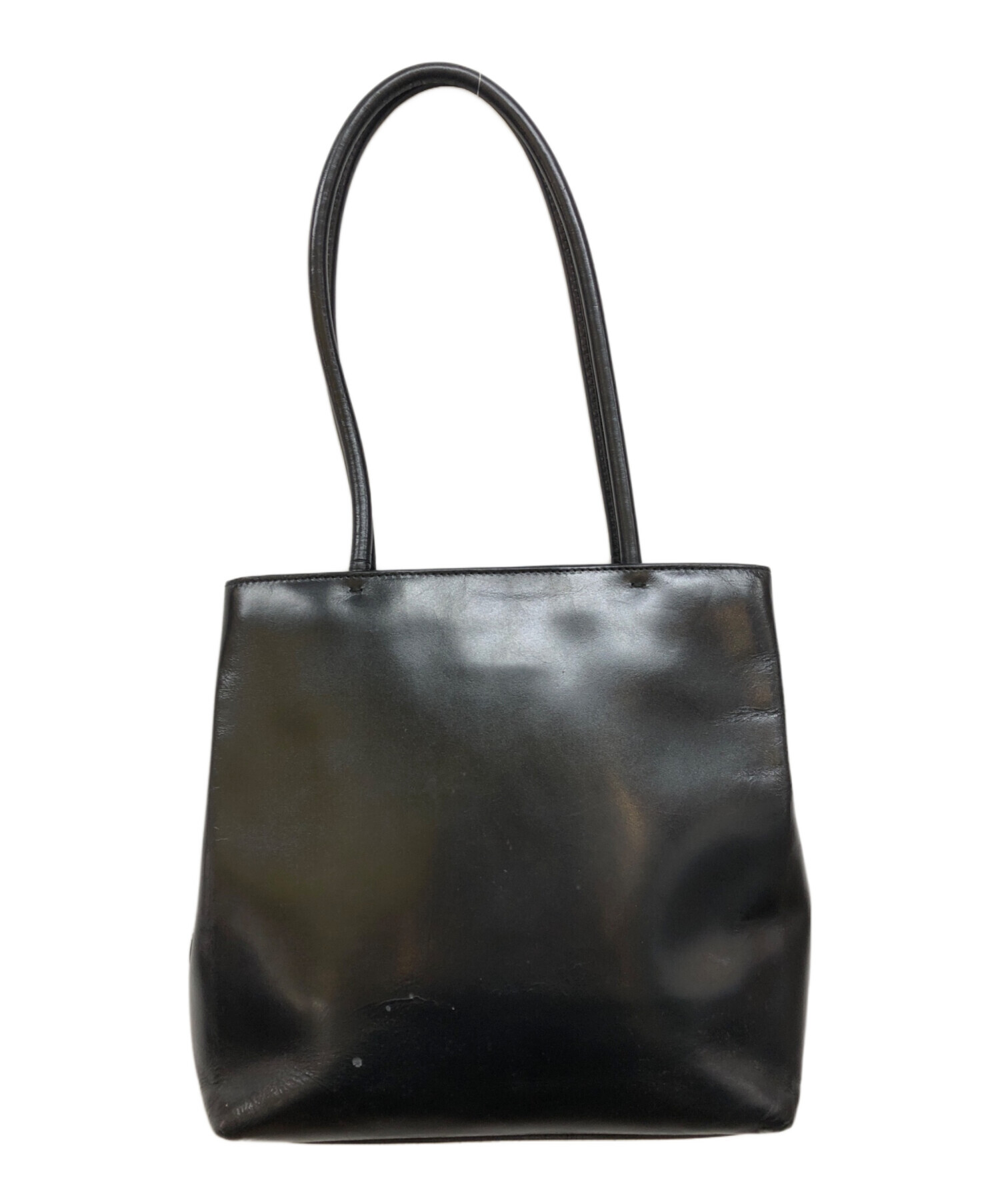 プラダ PRADA トートバッグ レザー ショルダーバッグ【中古】 中古・古着通販】PRADA (プラダ) レザートートバッグ ブラック