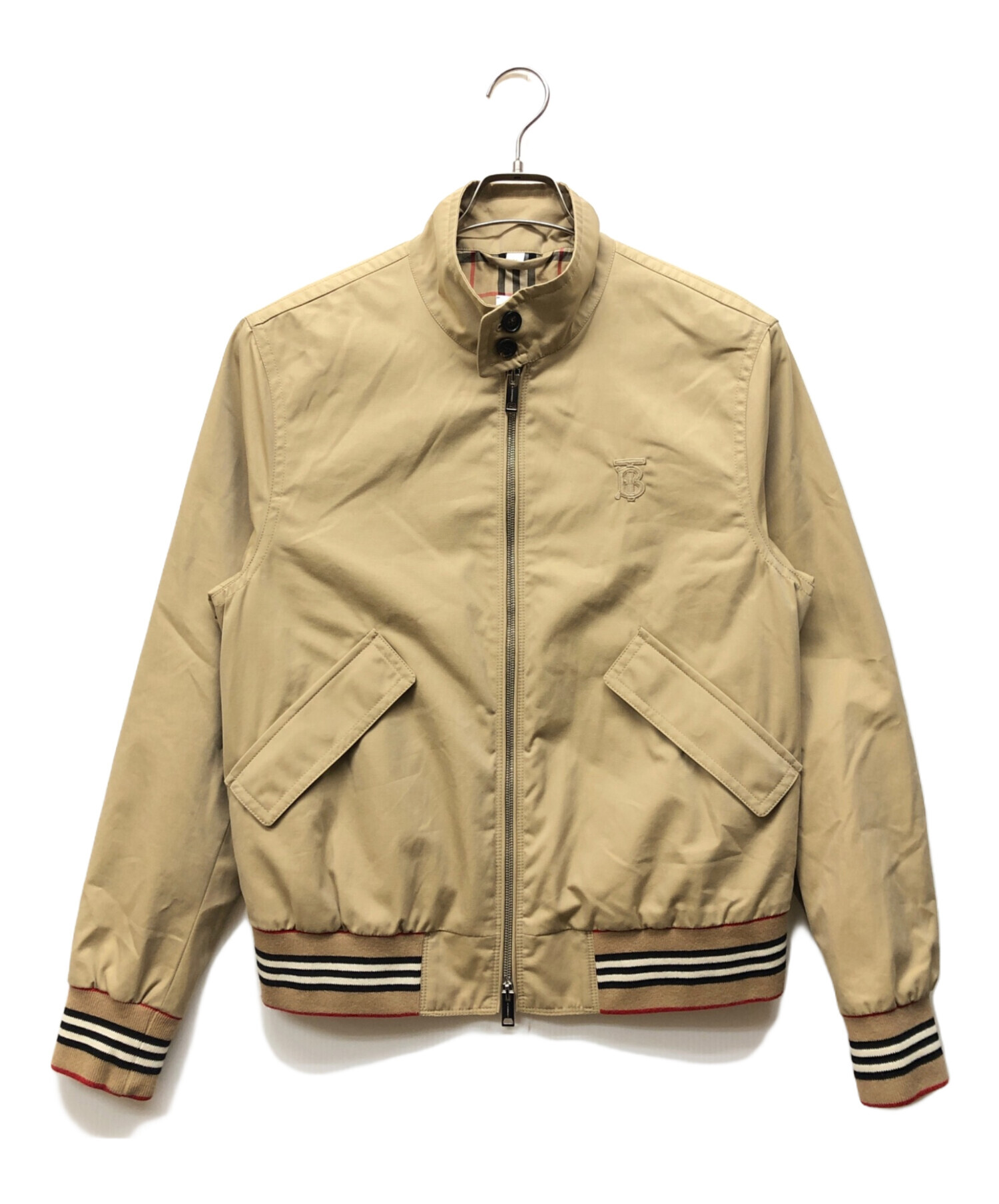 【美品 L相当】Burberry ハリントンジャケット ロゴ 金ボタン 11AR 美品 L相当】Burberry ハリントンジャケット ロゴ 金ボタン 11AR