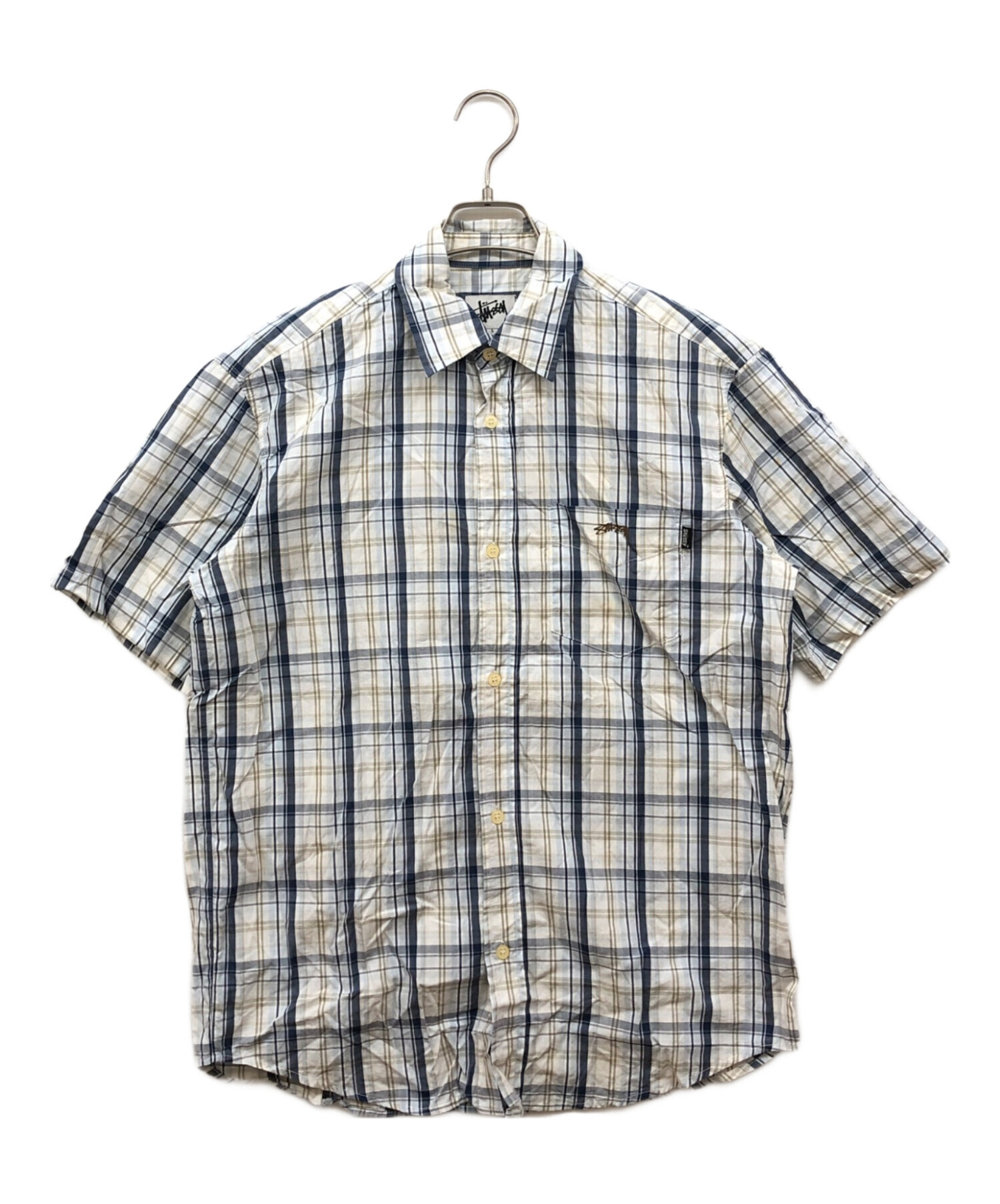 中古・古着通販】stussy (ステューシー) オールド半袖チェックシャツ