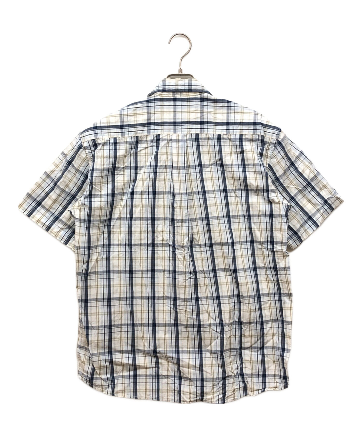 Stussy 半袖シャツ ブルー チェック 中古・古着通販】stussy (ステューシー) オールド半袖チェックシャツ