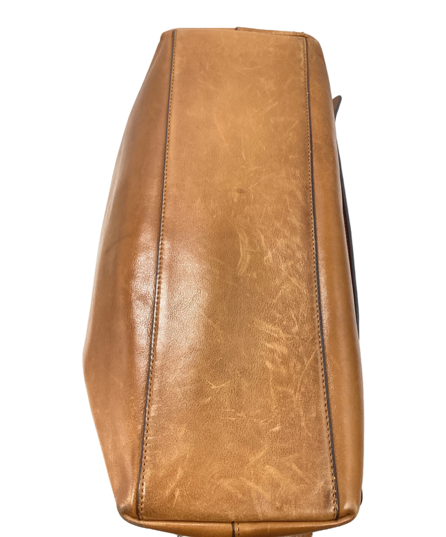 中古・古着通販】COACH (コーチ) レザーメッセンジャーバッグ ブラウン