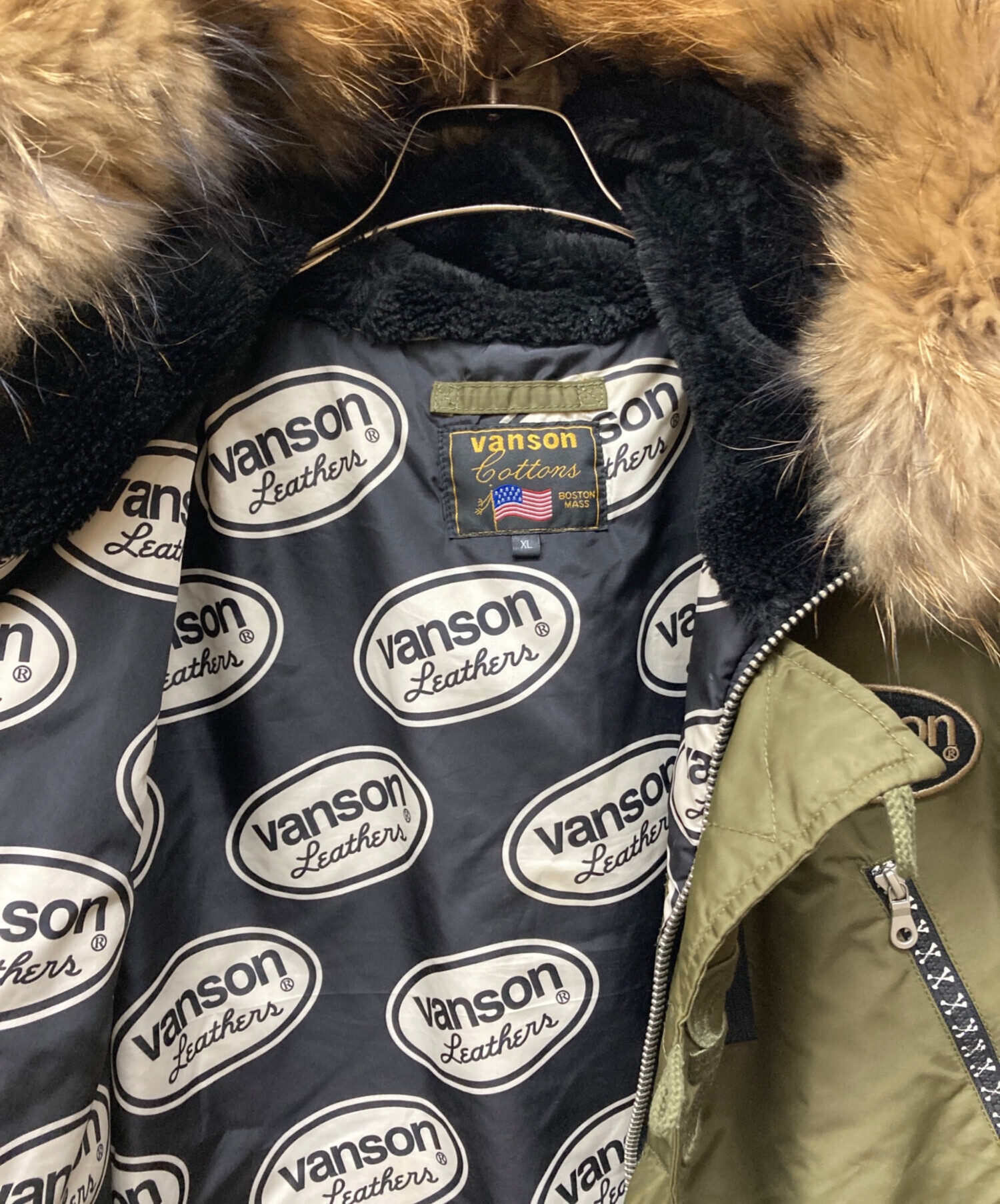 中古・古着通販】VANSON (バンソン) N-3Bフライトジャケット グリーン