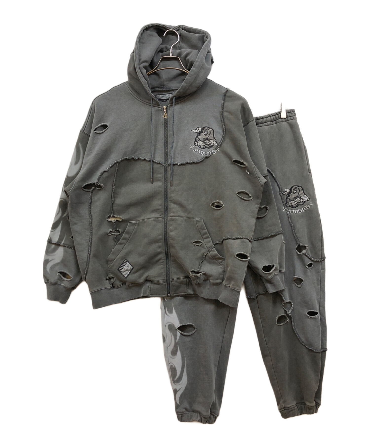 中古・古着通販】GALFY (ガルフィー) パーカーセットアップ グレー