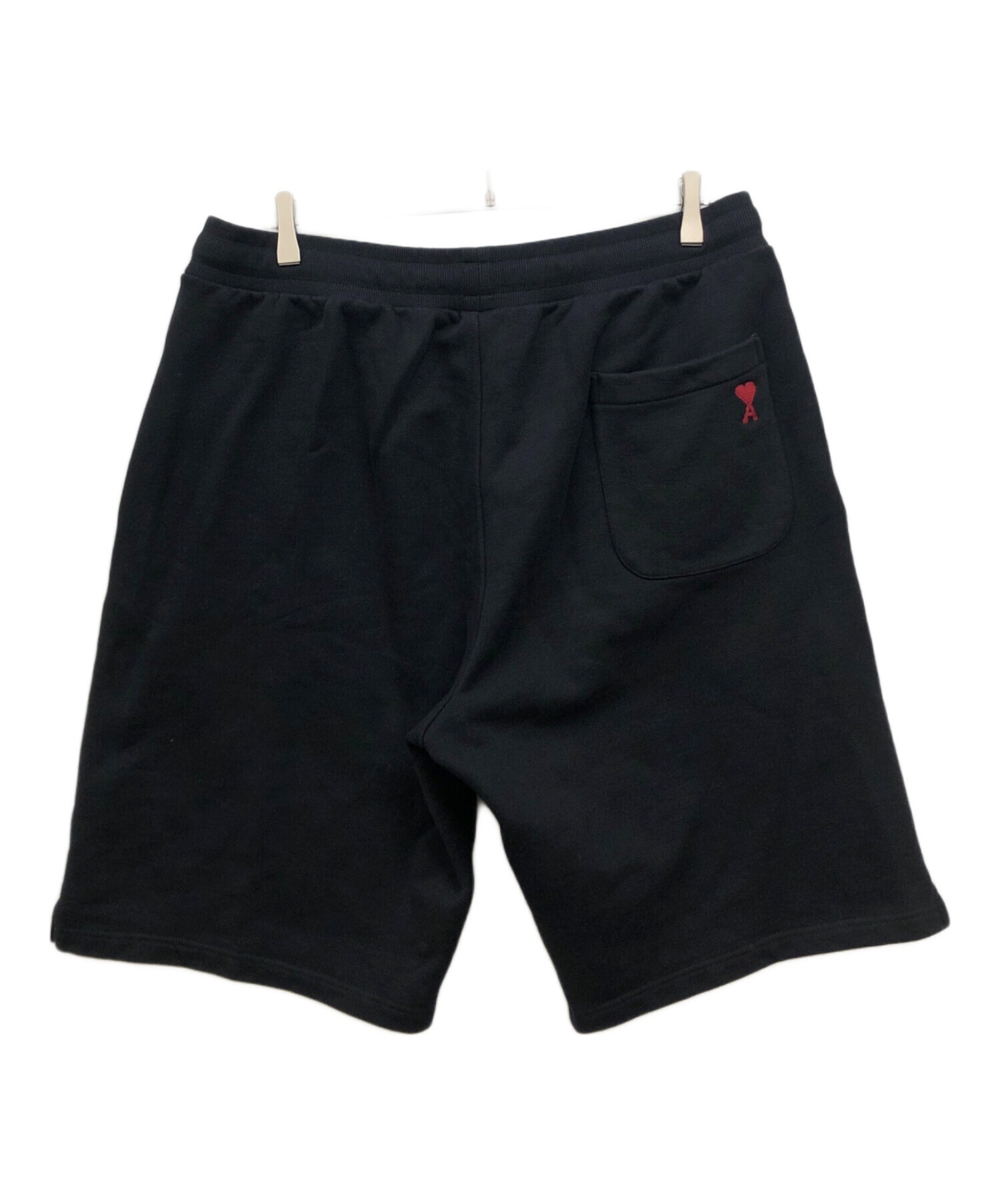 中古・古着通販】ami (アミ) スウェットハーフパンツ ブラック サイズ 