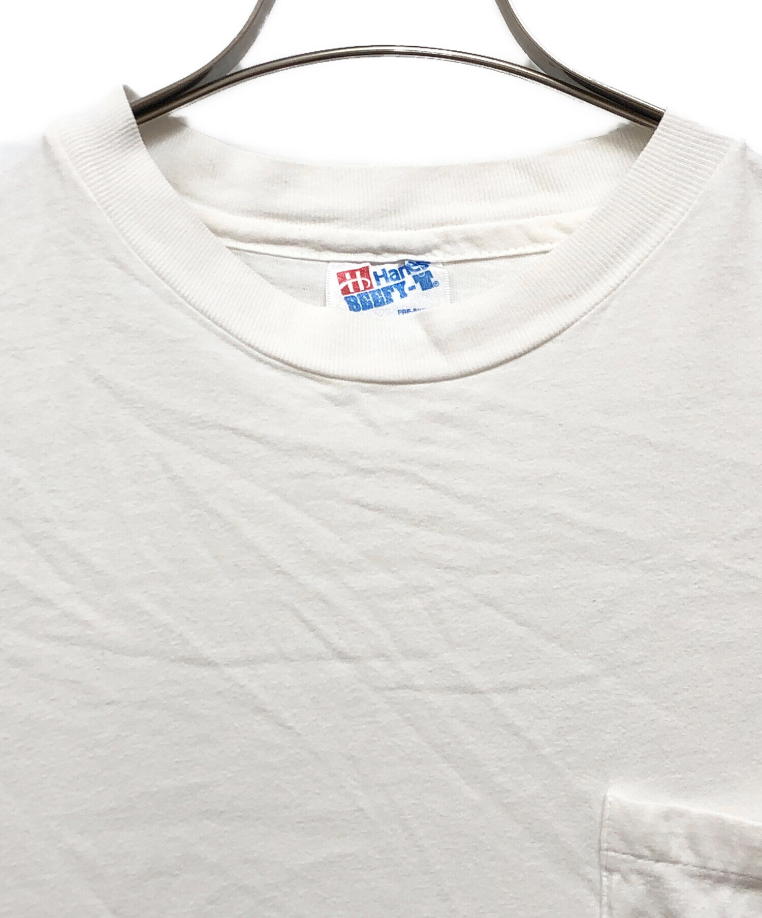 中古・古着通販】Hanes (ヘインズ) ポケットTシャツ ホワイト サイズ:L