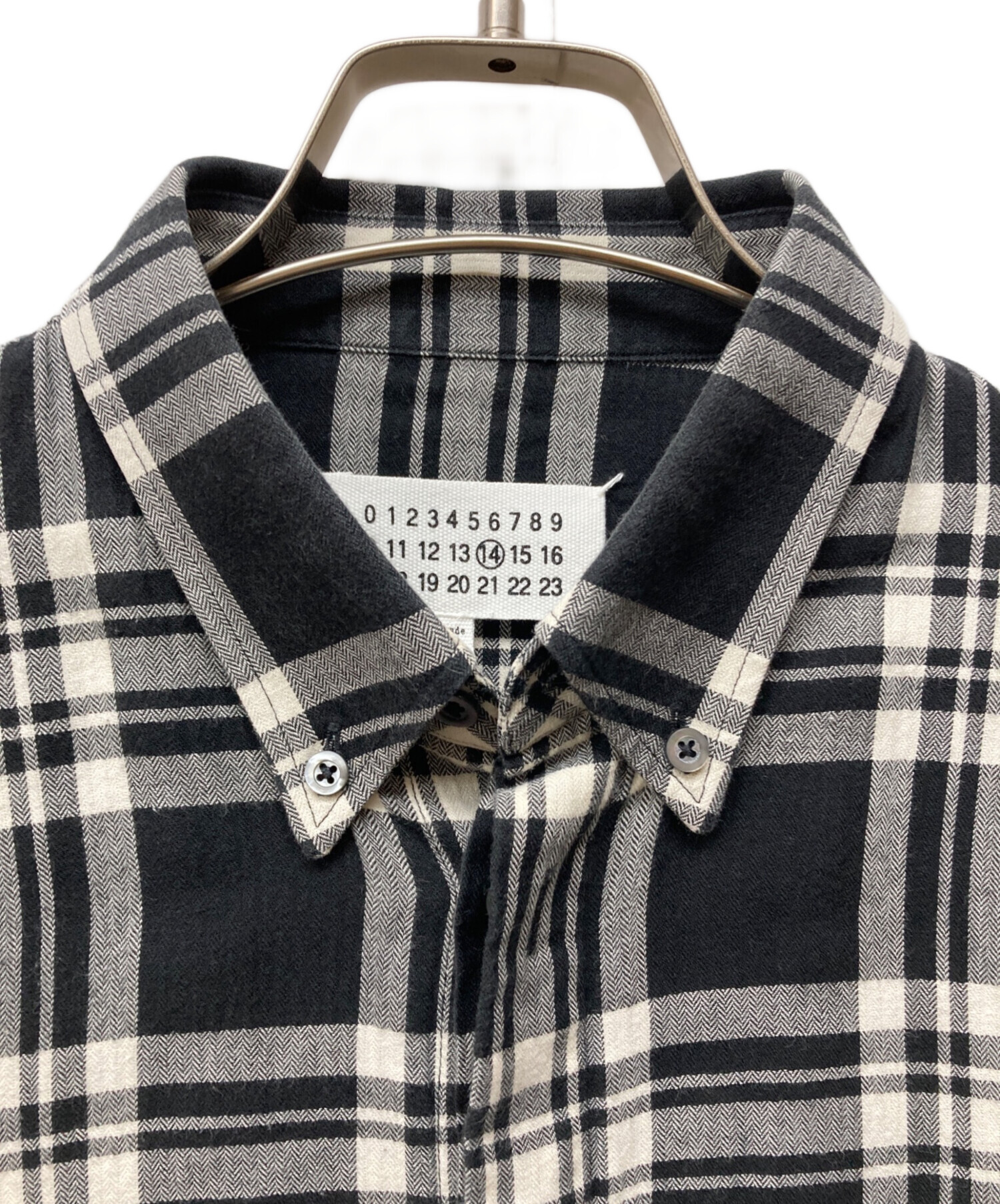 Maison Margiela 14 ボタンダウンシャツ 中古・古着通販】Maison Margiela (メゾンマルジェラ) Check Button