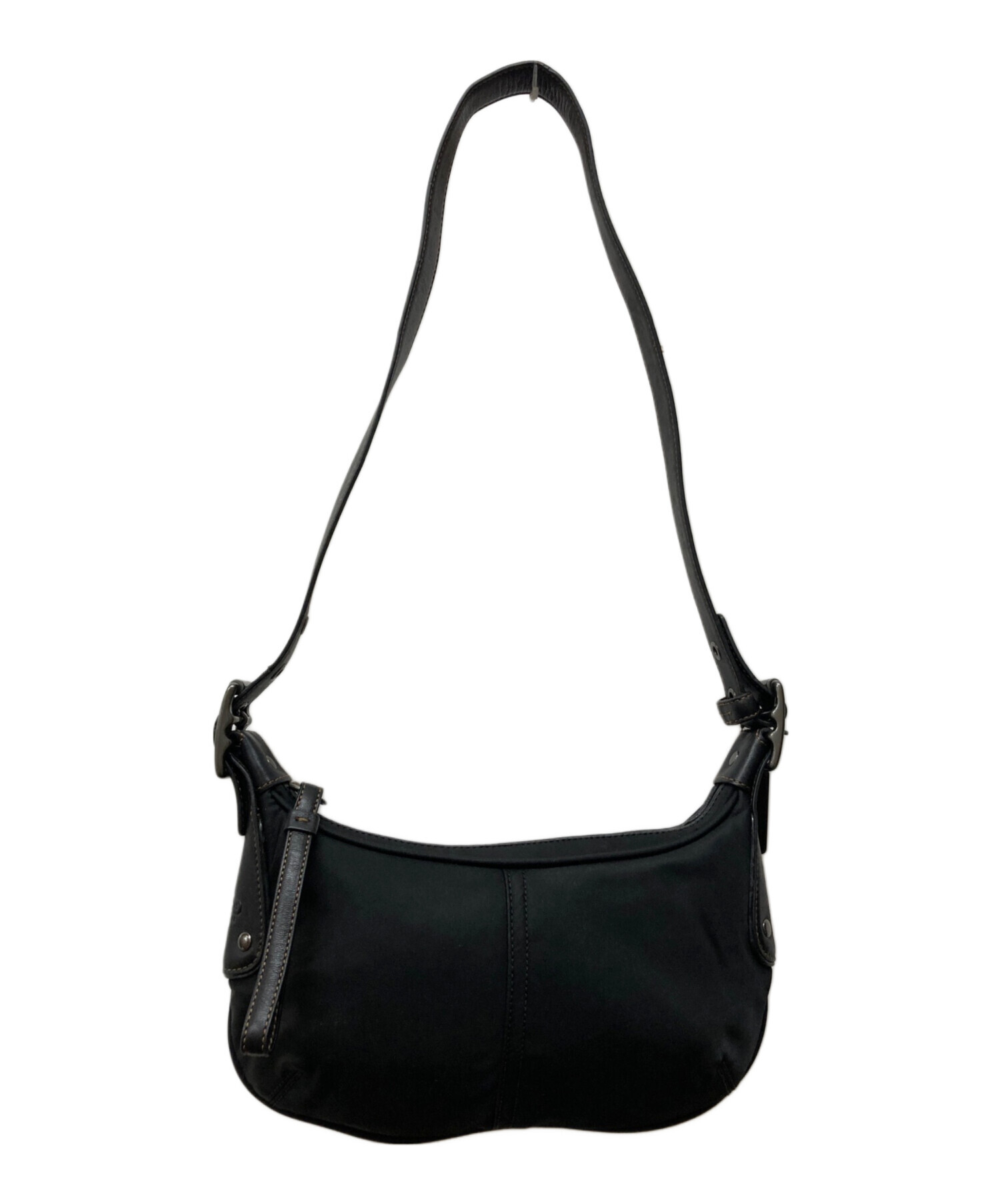 中古・古着通販】COACH (コーチ) ミニショルダーバッグ ブラック 