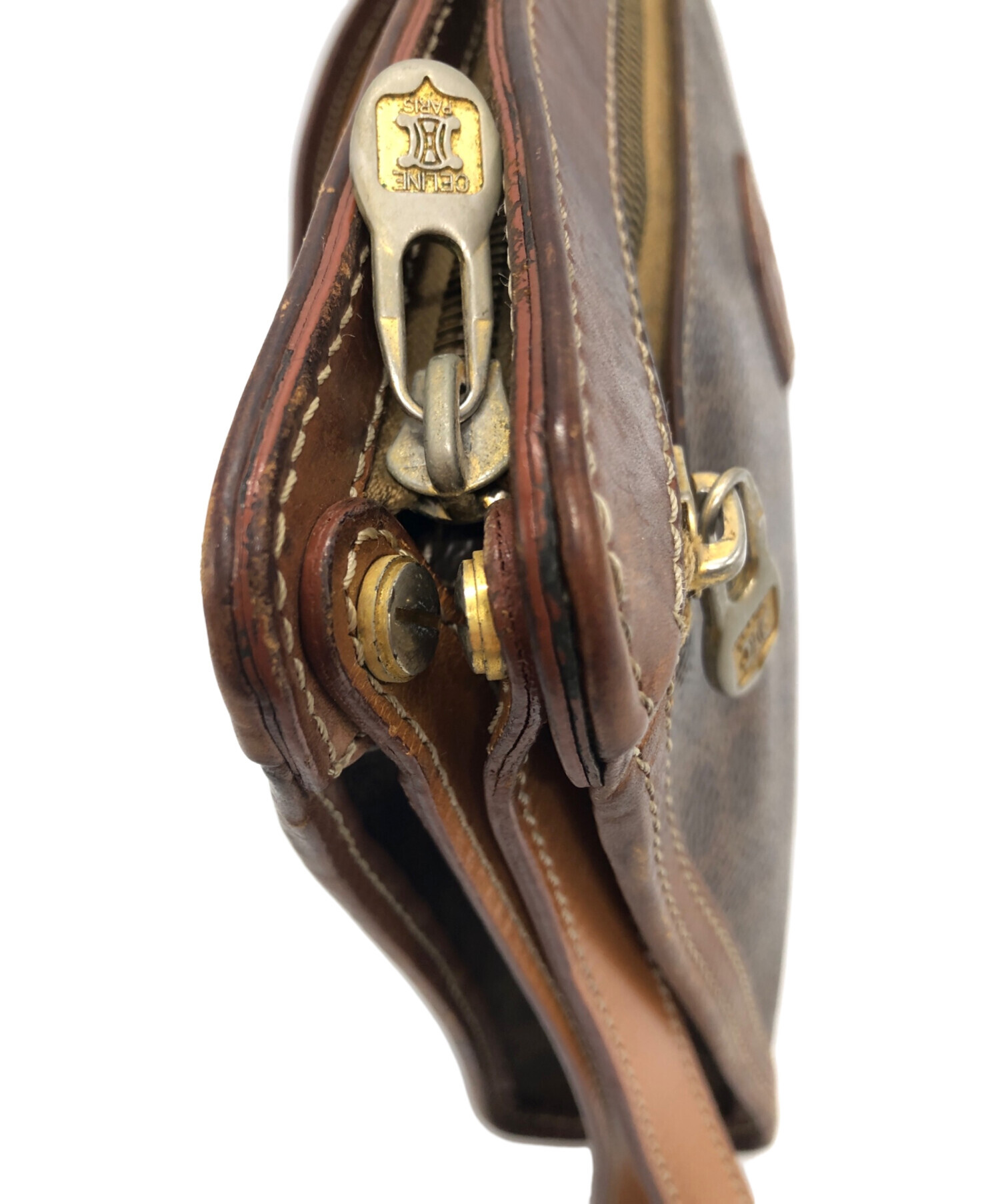 中古・古着通販】CELINE (セリーヌ) セカンドクラッチバッグ ブラウン