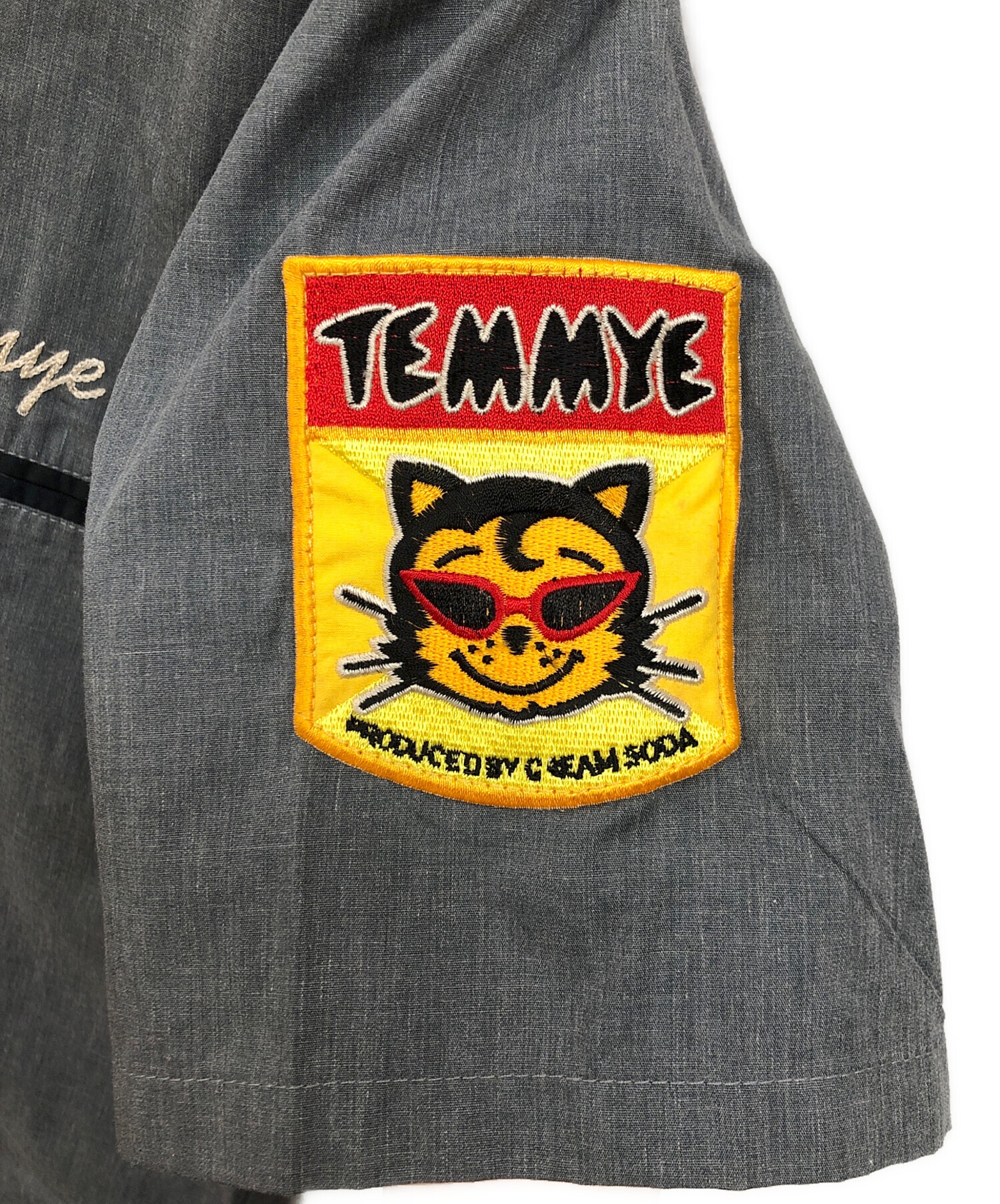 中古・古着通販】TEMMYE (ティミー) ボーリングシャツ グレー×ブラック