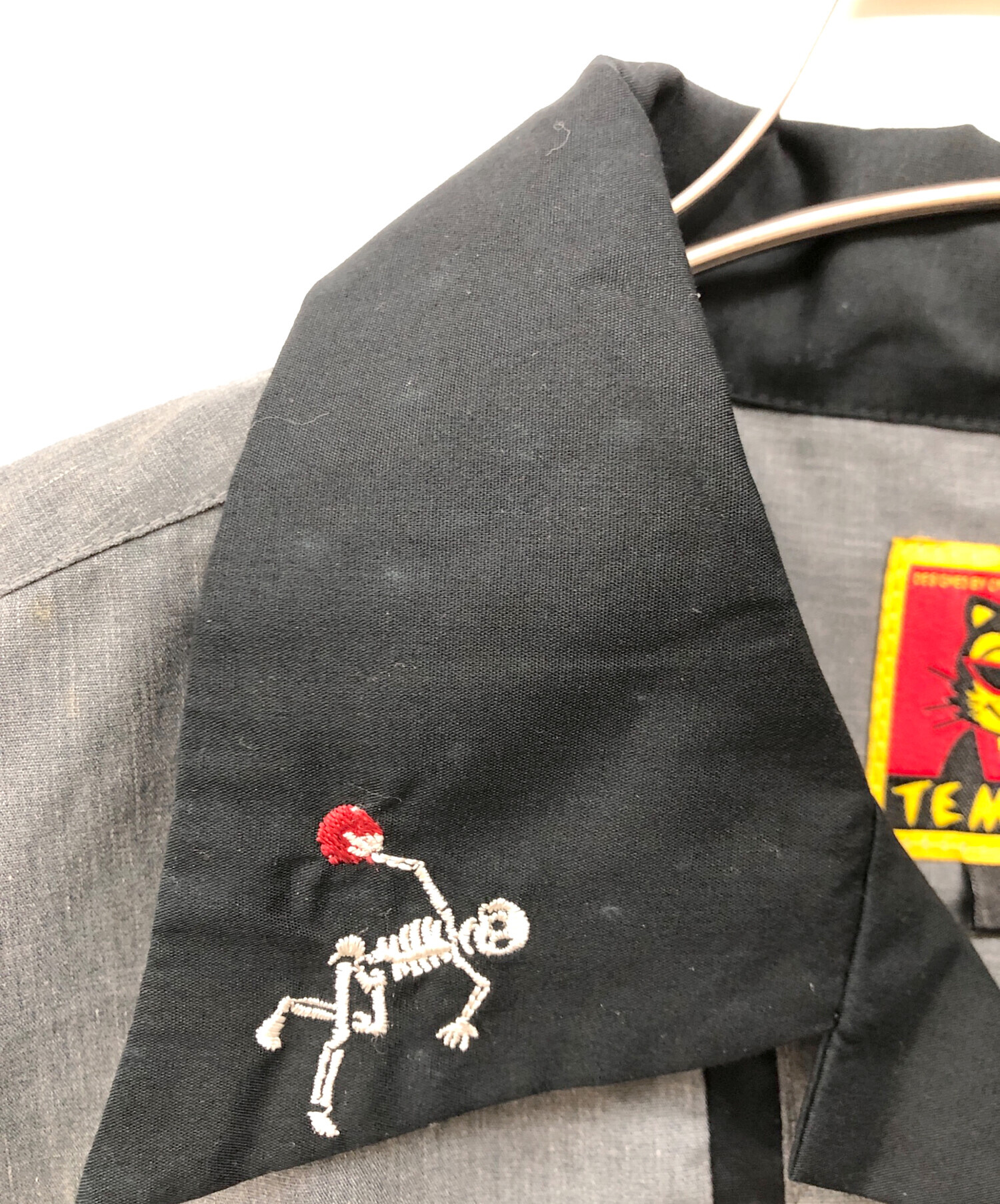 中古・古着通販】TEMMYE (ティミー) ボーリングシャツ グレー×ブラック
