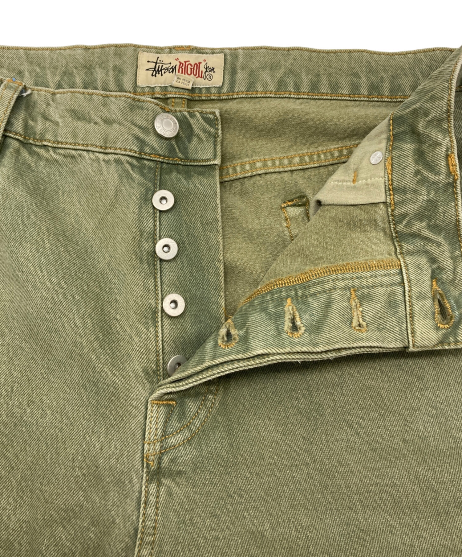 中古・古着通販】stussy (ステューシー) BIG OL' JEAN DENIM グリーン