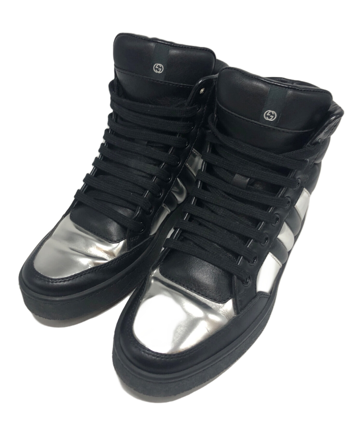 中古・古着通販】GUCCI (グッチ) ハイカットスニーカー ブラック