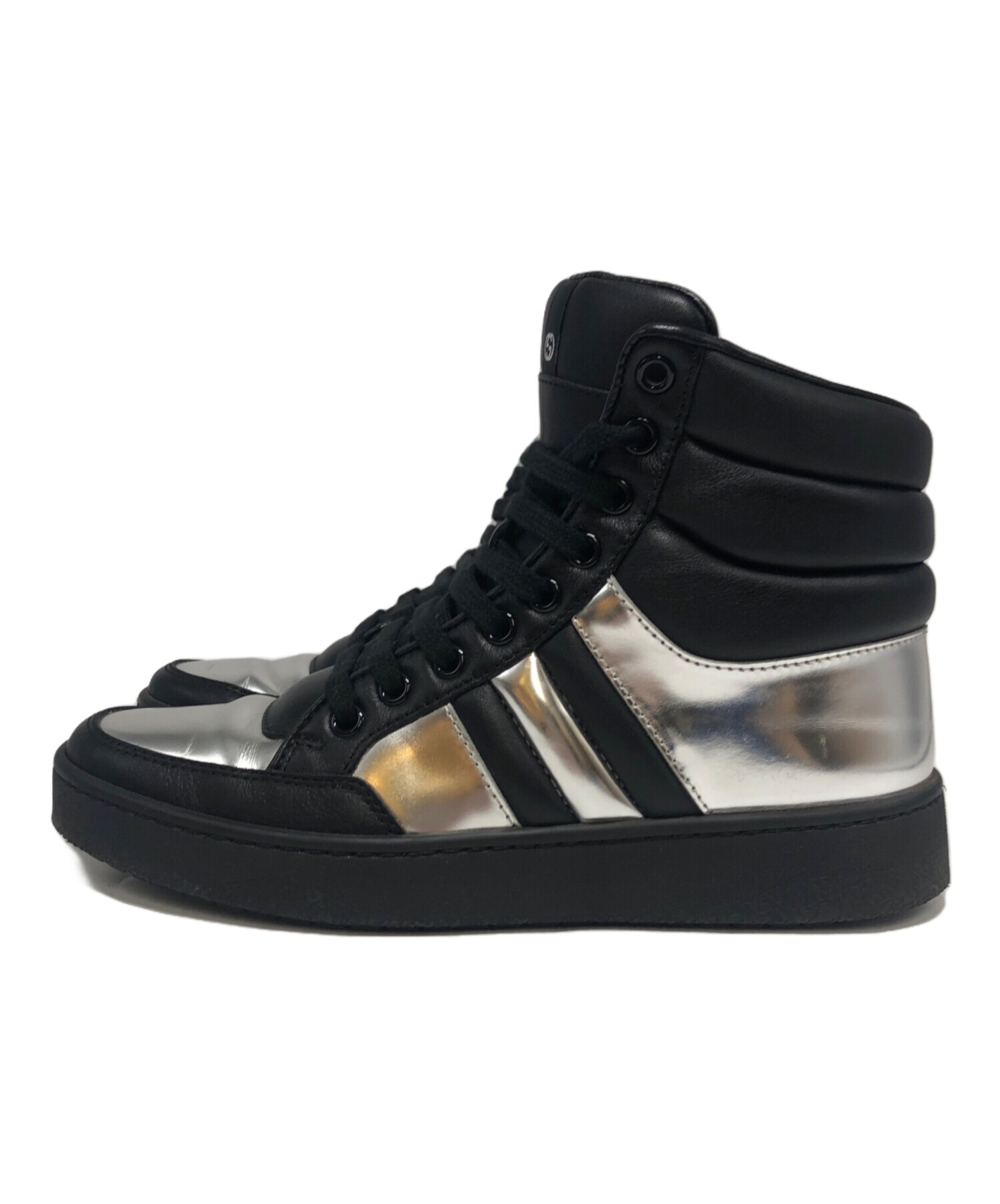 中古・古着通販】GUCCI (グッチ) ハイカットスニーカー ブラック