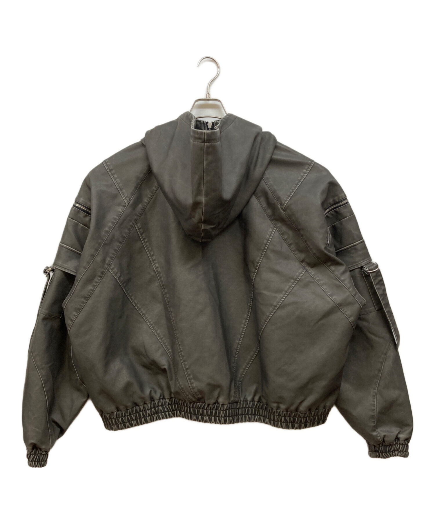 DIG YOUR OWN GRAVE】LEATHER ZIP HOODY 【公式通販】 DIG YOUR OWN GRAVE】LEATHER ZIP HOODY 【公式通販】