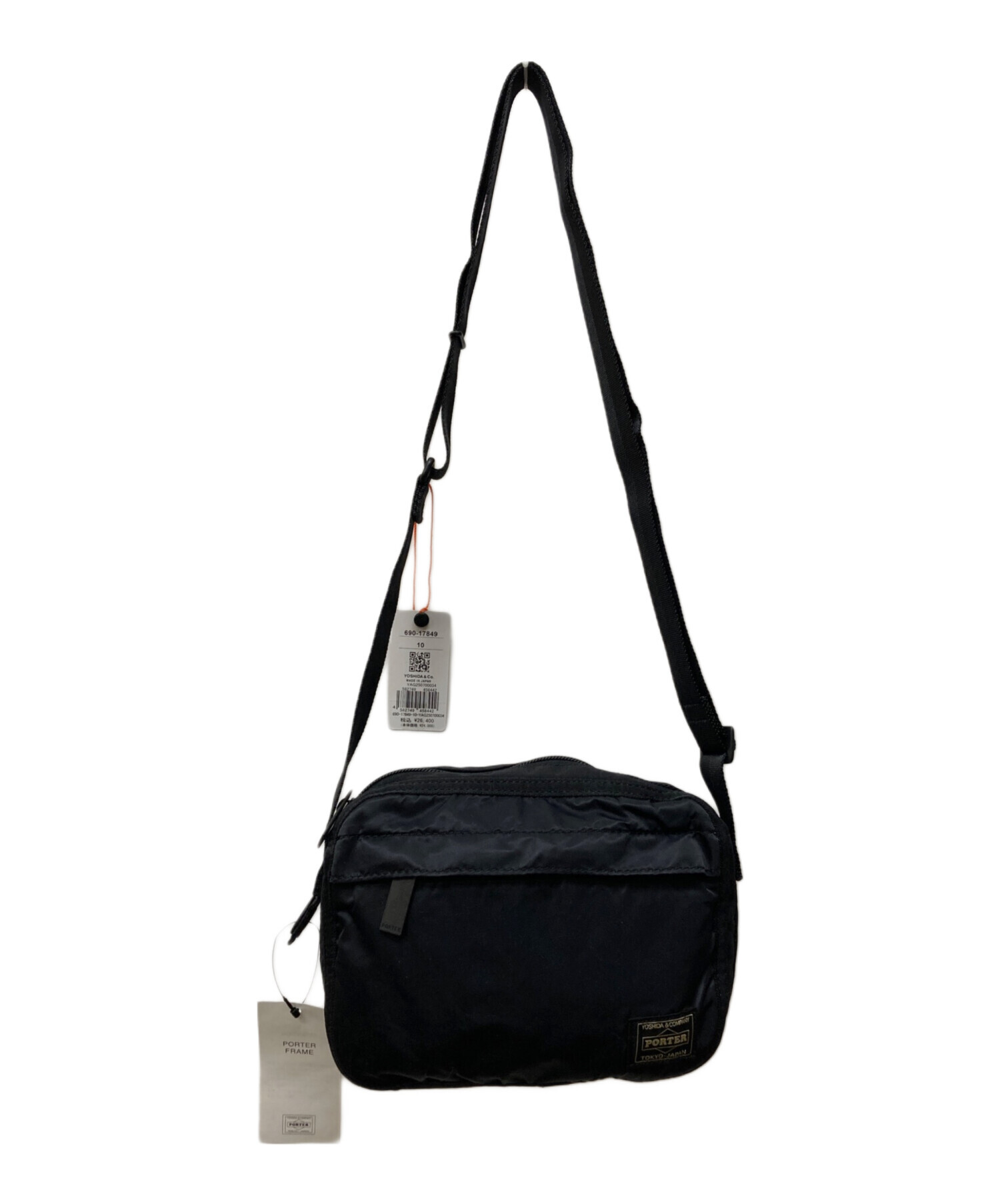 中古・古着通販】PORTER (ポーター) FRAME SHOULDER BAG ブラック 未 