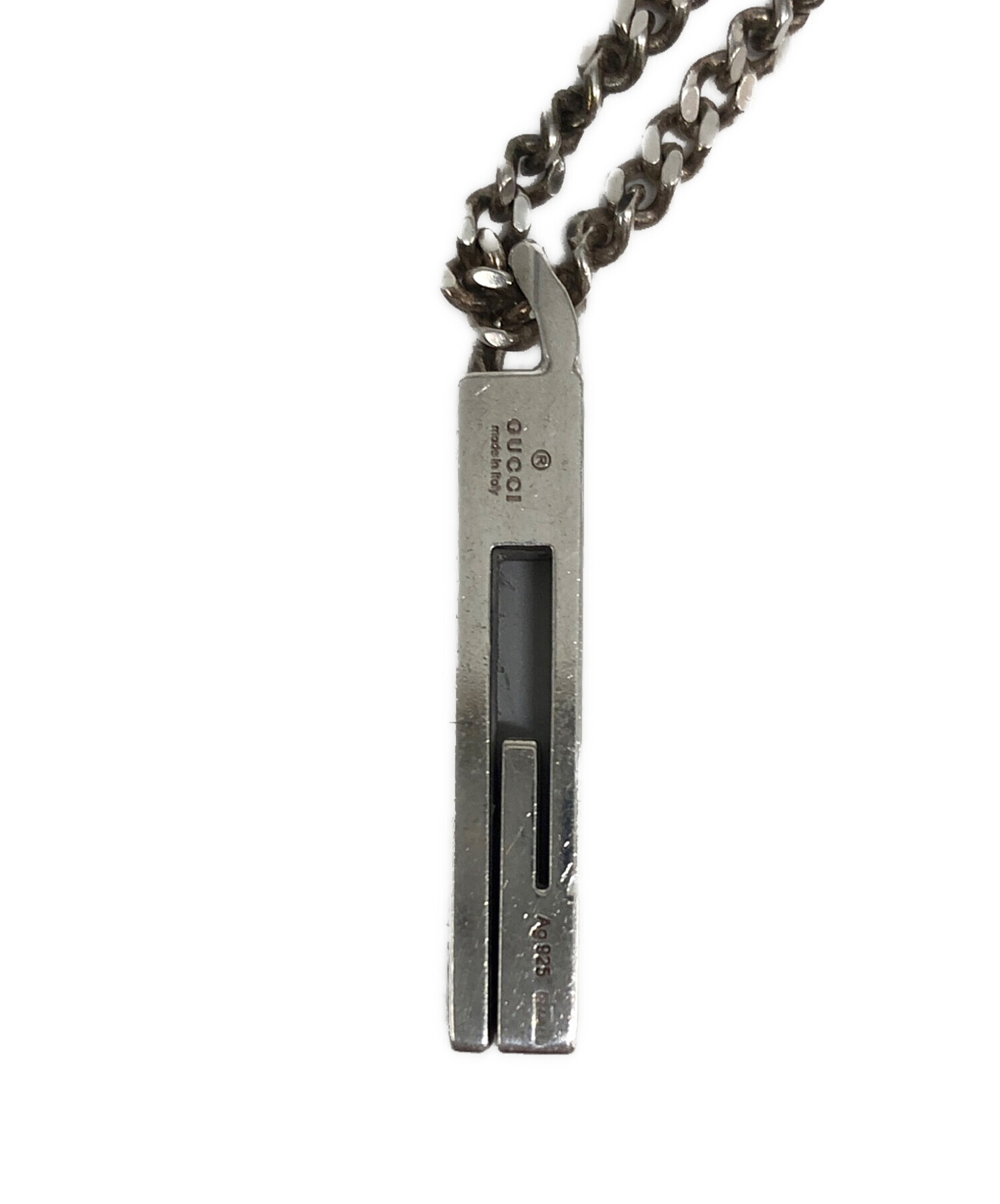 中古・古着通販】GUCCI (グッチ) Gモチーフカットアウトネックレス