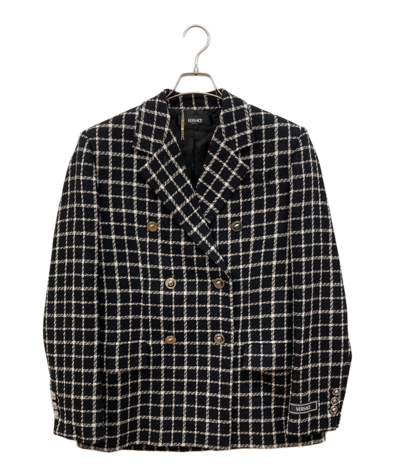 中古・古着通販】VERSACE (ヴェルサーチェ) ウール混ツイード ダブル