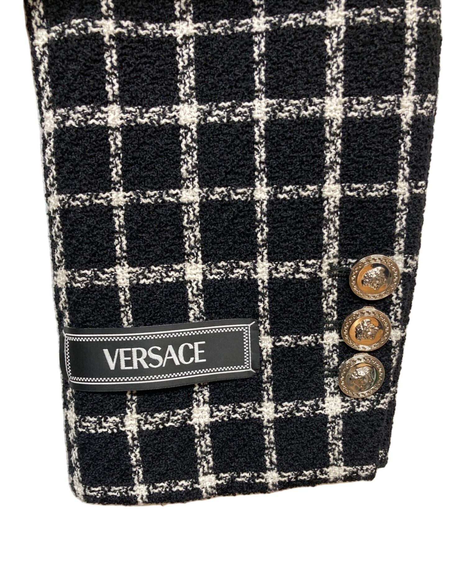 中古・古着通販】VERSACE (ヴェルサーチェ) ウール混ツイード ダブル