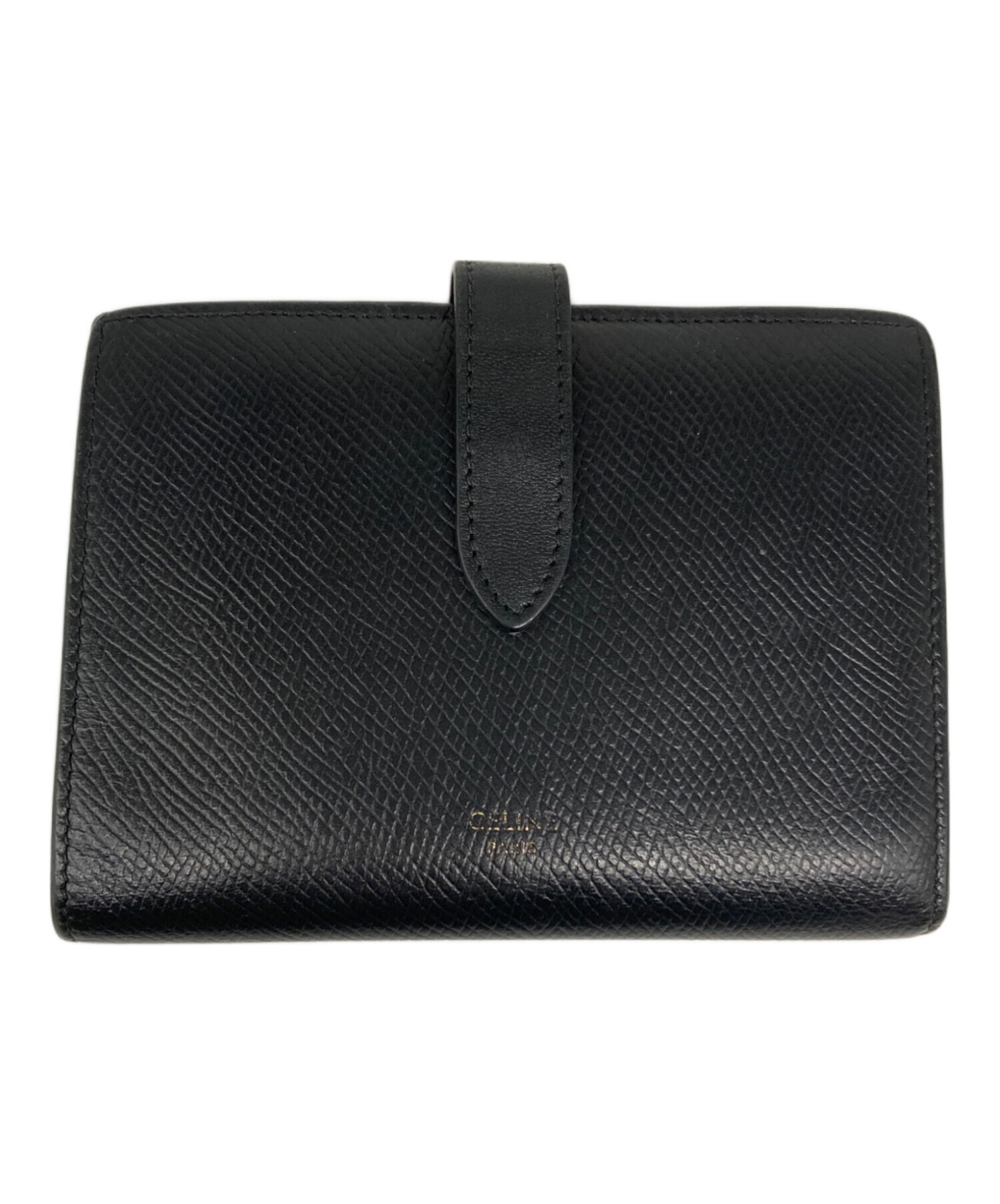 中古・古着通販】CELINE (セリーヌ) 2つ折り財布 ブラック｜ブランド