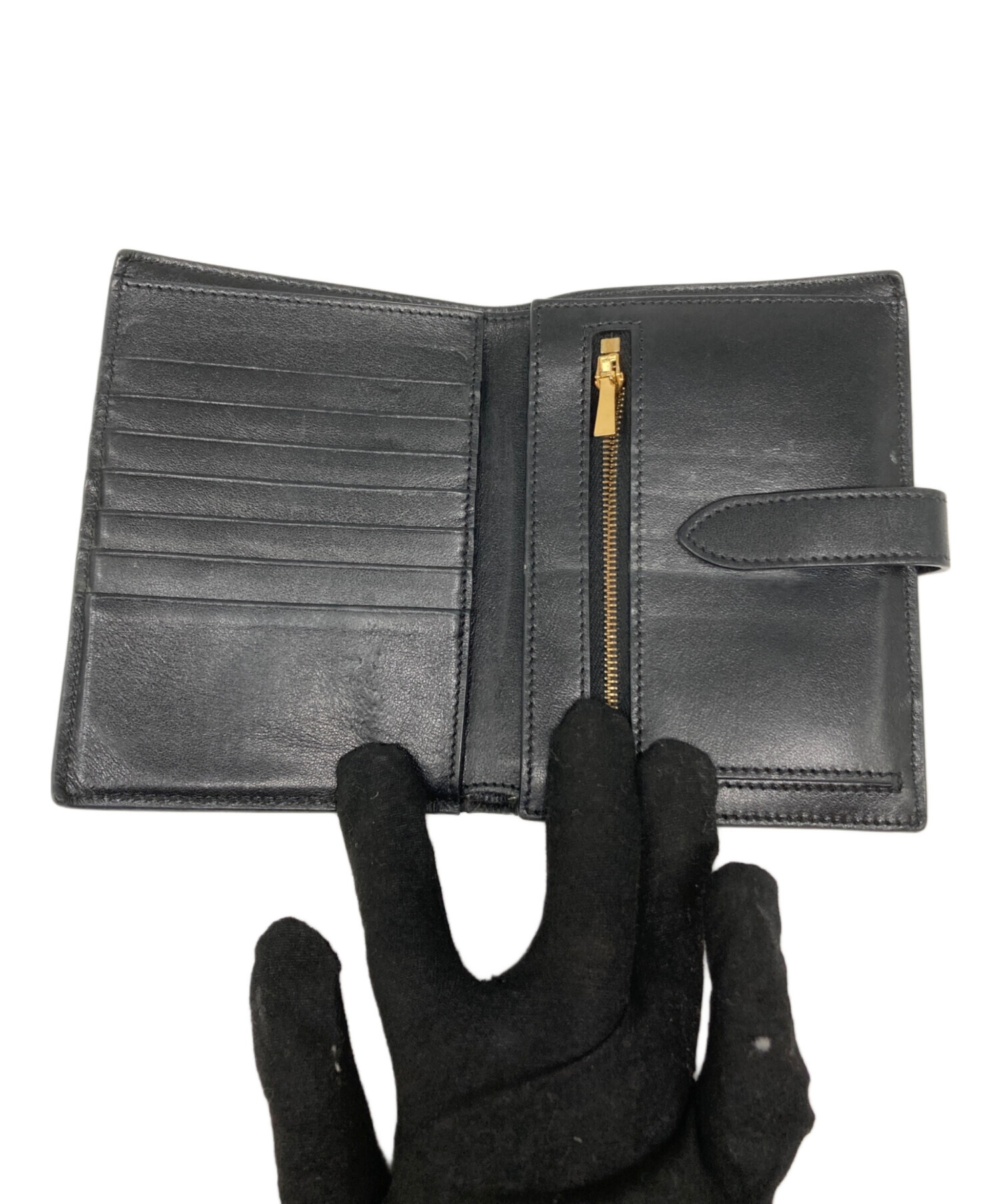 中古・古着通販】CELINE (セリーヌ) 2つ折り財布 ブラック｜ブランド