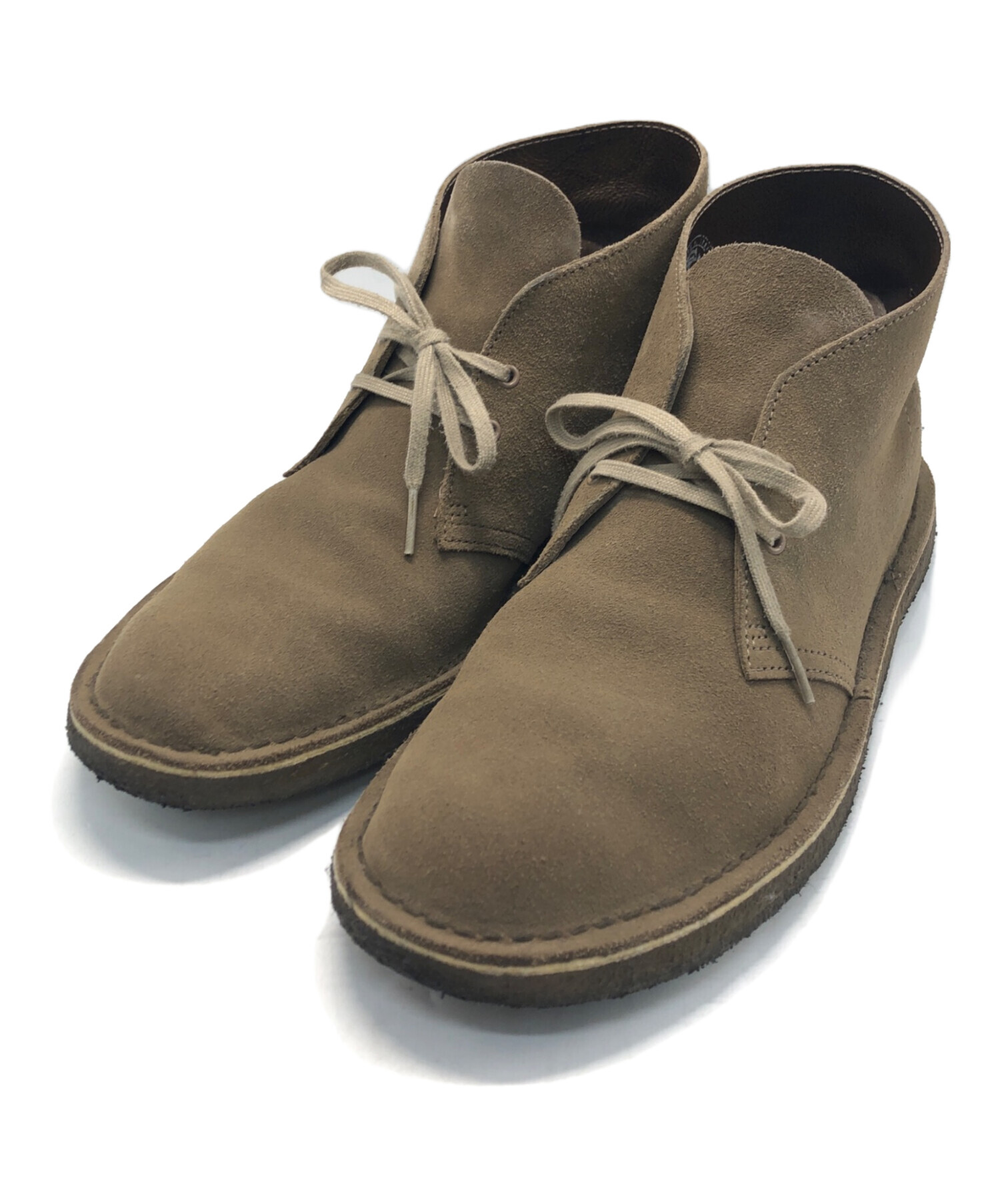 clarks クラークス ブーツ 8(26.5cm位) ベージュ系 【古着】【中古】 中古・古着通販】CLARKS (クラークス) デザートブーツ ベージュ サイズ