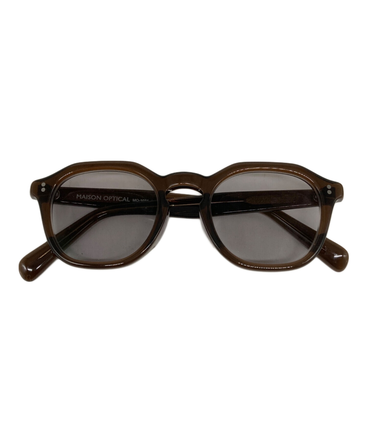 中古・古着通販】MAISON OPTICAL (メゾンオプティカル) 眼鏡 ブラウン 