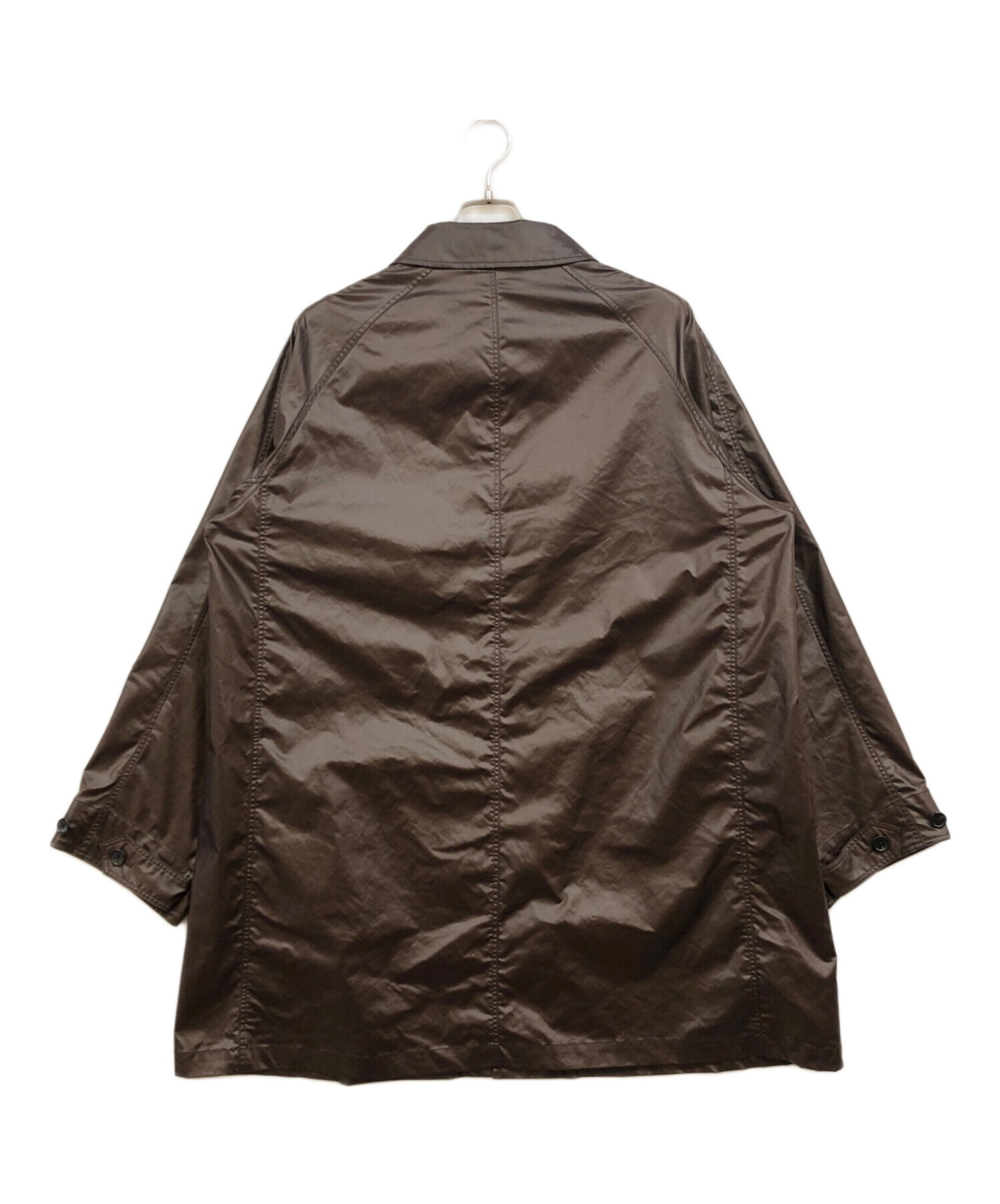 (送料無料) YOKE / LEATHER-LIKE CAR COAT YOKE Black Leather-Like Car Coat YOKE