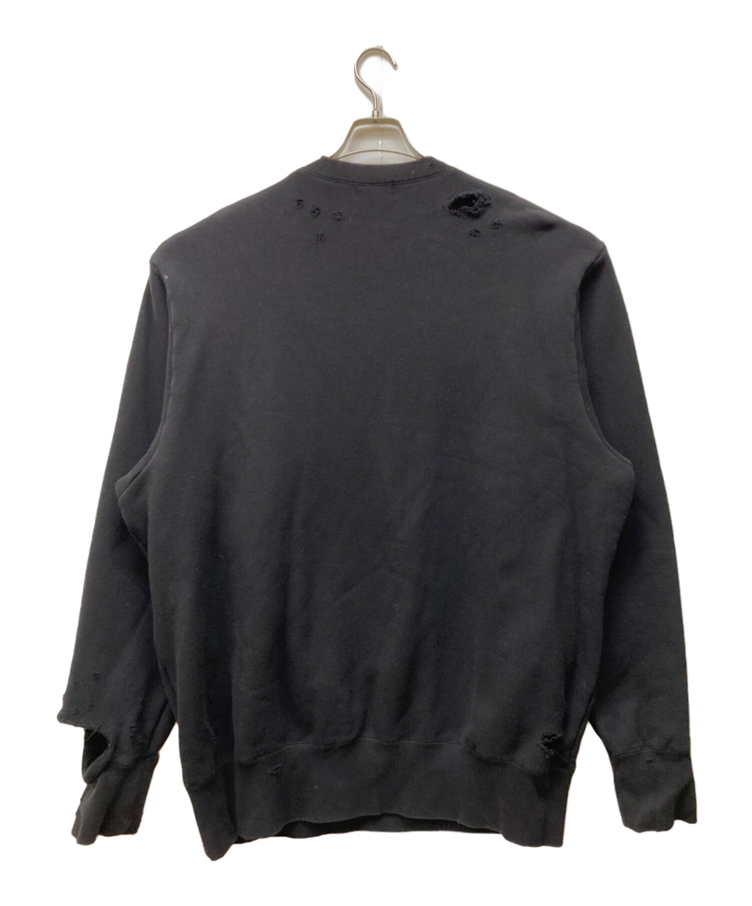 【kolor】ダメージ加工スウェット サイズ2 中古・古着通販】KOLOR (カラー) ダメージ加工スウェット ブラック